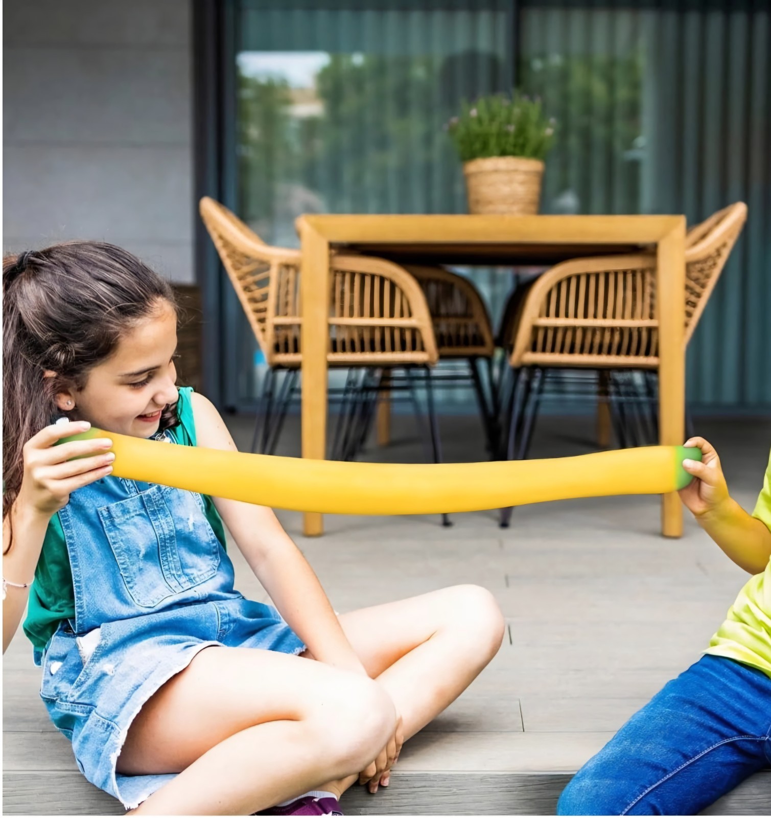 Jumbo Squishy Banana Laffy Snacks by Sunny Days Viral XL Yellow Fruit Squeezie