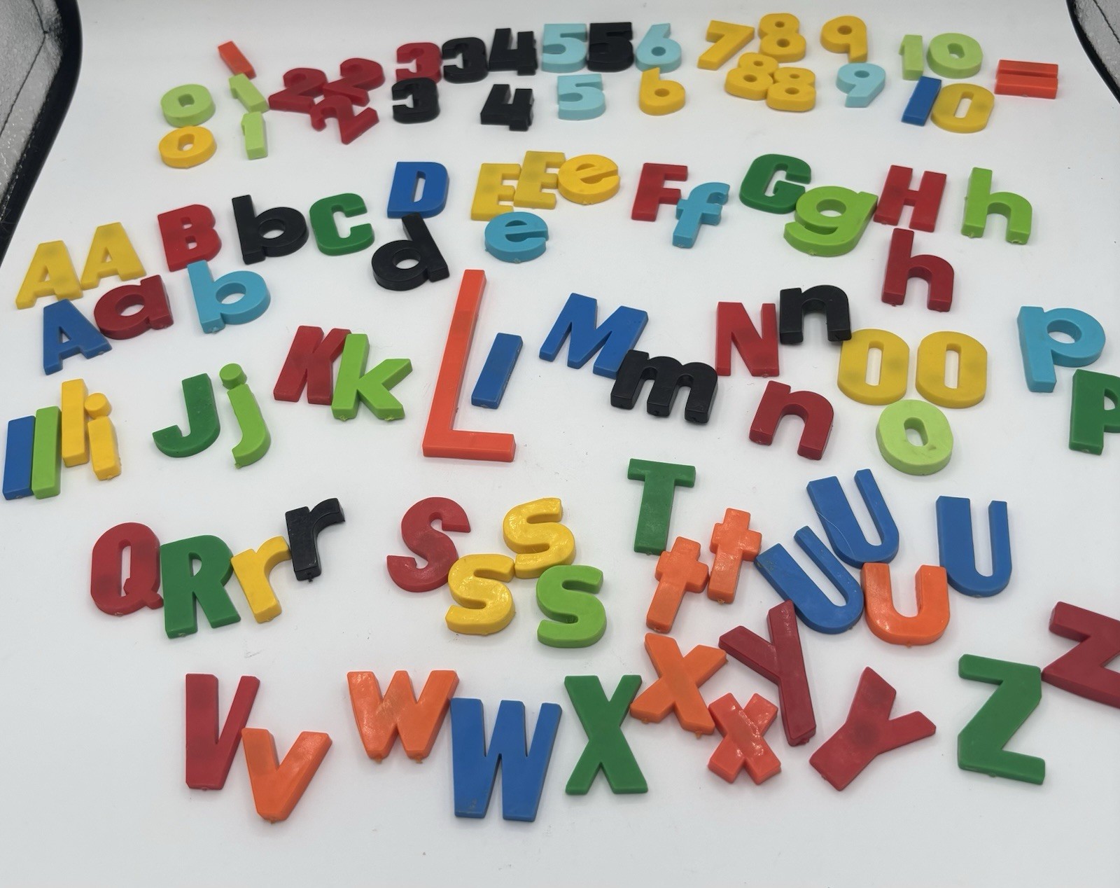 Magnetic Alphabet Letters & Numbers Vintage & Modern – Mixed Lot Of approx 96