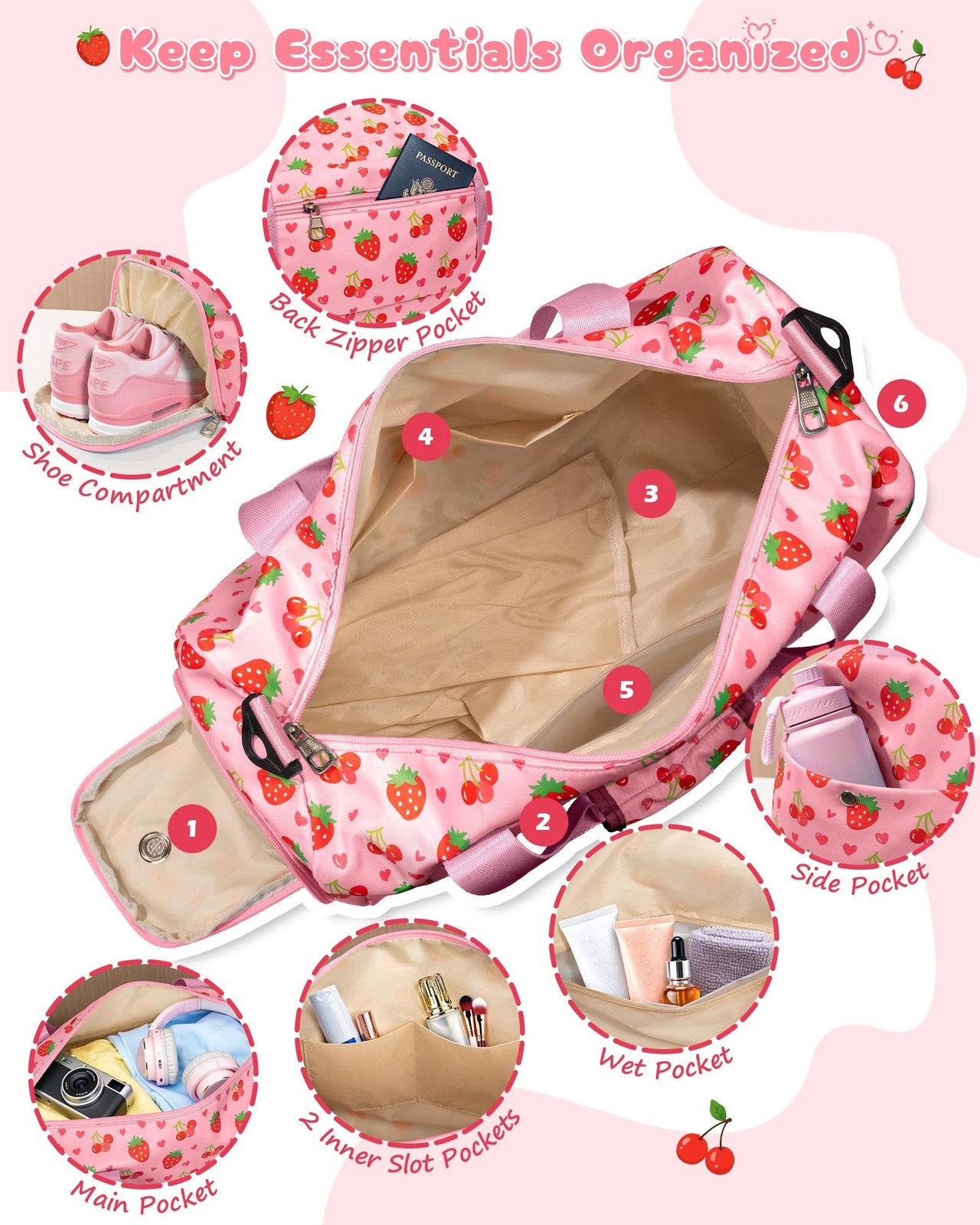Elilier Dance Bag – Gifts for 3 4 5 6 7 8 9 10 11 12 Year Old Girl, Birthday …