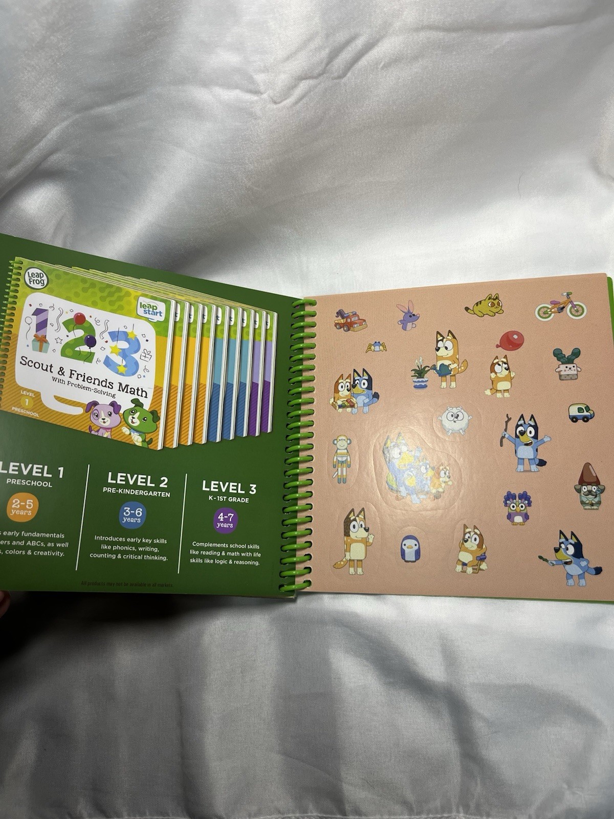 Bluey Fun & Games Activity Book LeapFrog LeapPad Level 1 Preschool NEW Stickers