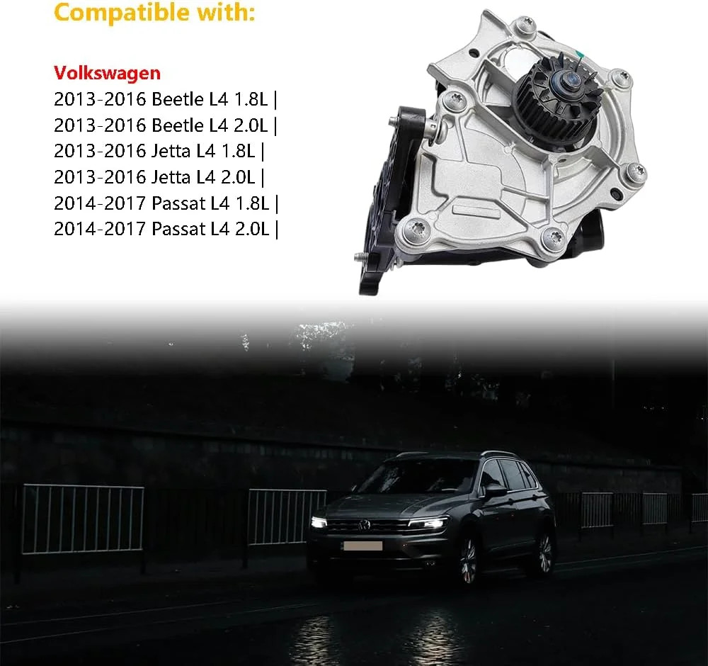 Engine Water Pump Assembly | Fit for Volkswagen VW 2013-2016 Beetle, 2013-2016 J