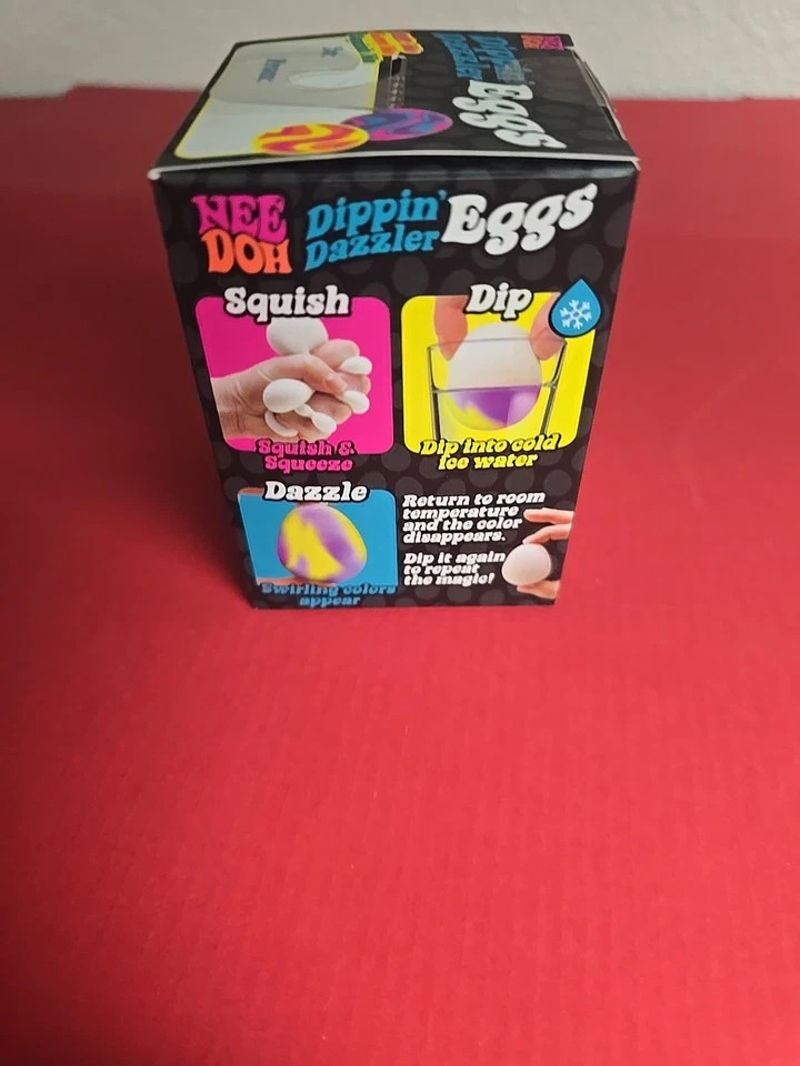 NeeDoh Dippin’ Dazzler Egg, Easter Nee Doh Color Changing Squish Yellow & Purple