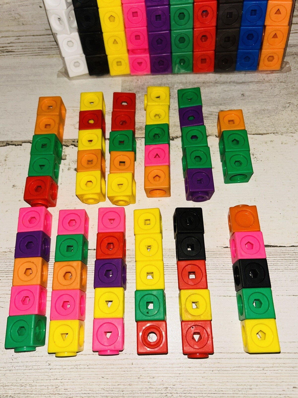 Learning Resources Mathlink Cubes Lot 158 Fidget Cubes Educational Toy Math New