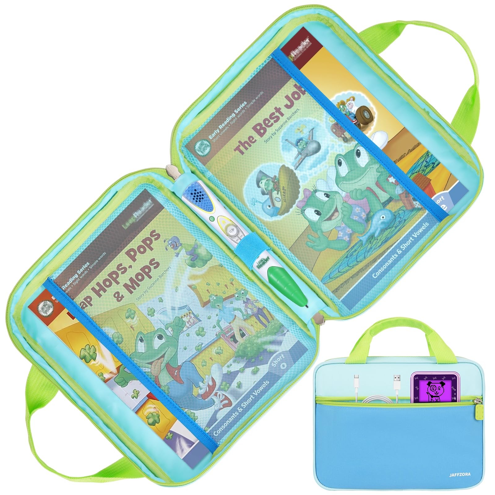 Carrying Case with Leapfrog LeapReader System Learn-to-Read 10 Book Mega Pack…