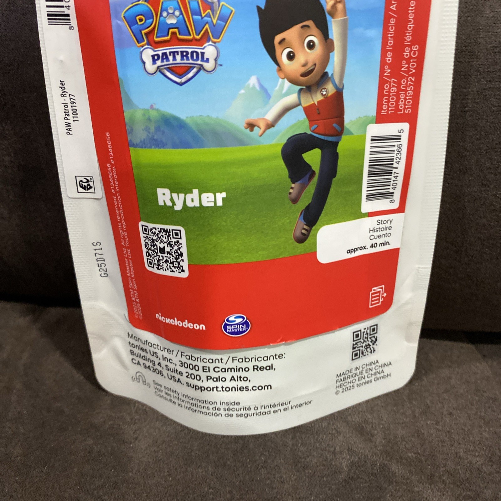 TONIES RYDER PAW PATROL Audio Character Tonie
