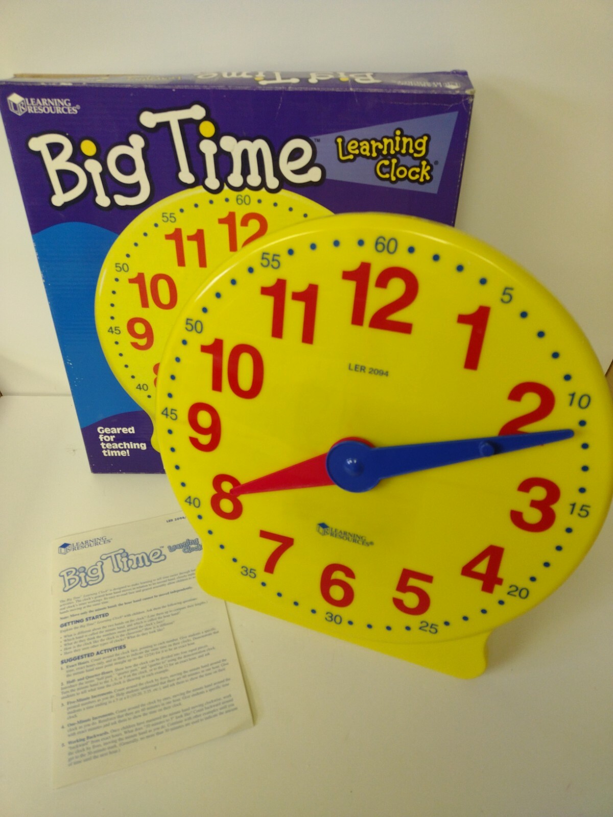 13″ Big Time Learning Clock with Activity Guide From Learning Resources
