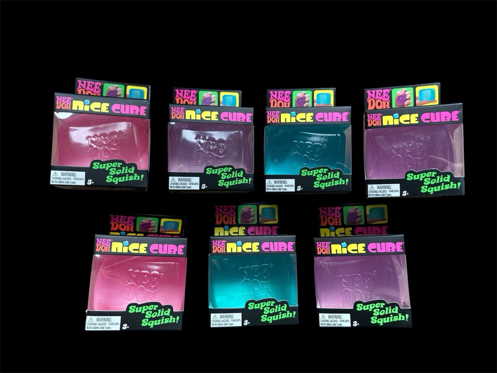 NeeDoh Nice Ice Baby, Nice Cube, Cool Cat, Color Change, Sploot Splat LOT OF 23