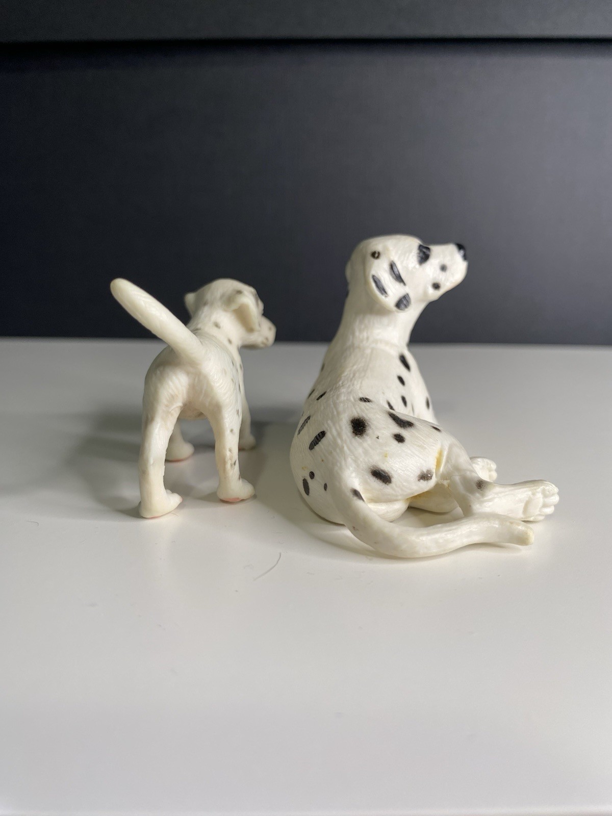 Schleich Dalmatian Laying Down With Puppy Dog Pet Animal Figurine 1997, 2006