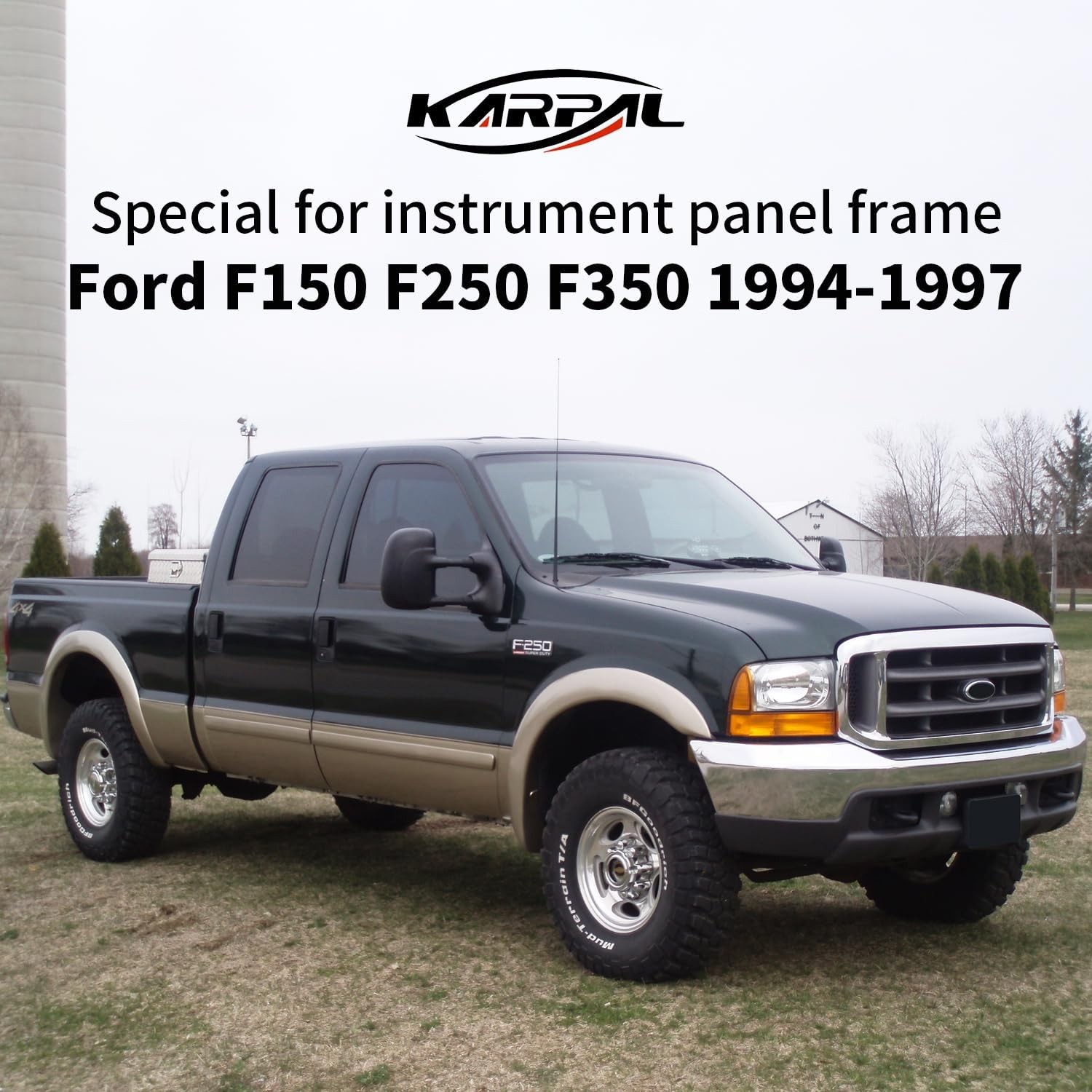 KARPA Dash Panel Bezel Cover for 1994-1997 Ford F150 F250 F350 Super Duty