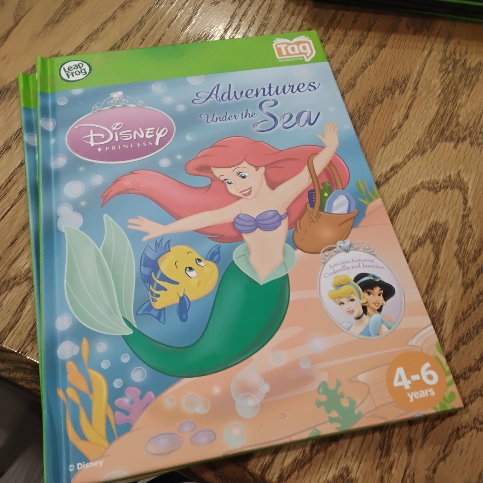 Leap Frog Tag Reader Pen Case & Books Lot Little Mermaid Princess Cat In The Hat