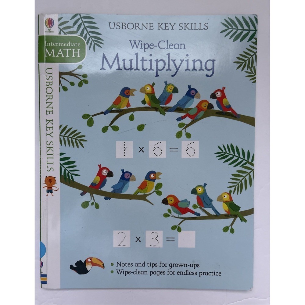USBORNE Key Skills Lot 3 Wipe Clean Books Workbooks Intermediate MATH/LANGUAGE