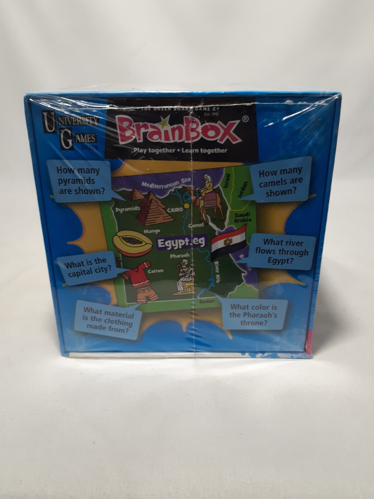 University Games BrainBox Trivia Game THE WORLD Edition, New, Ages 8+