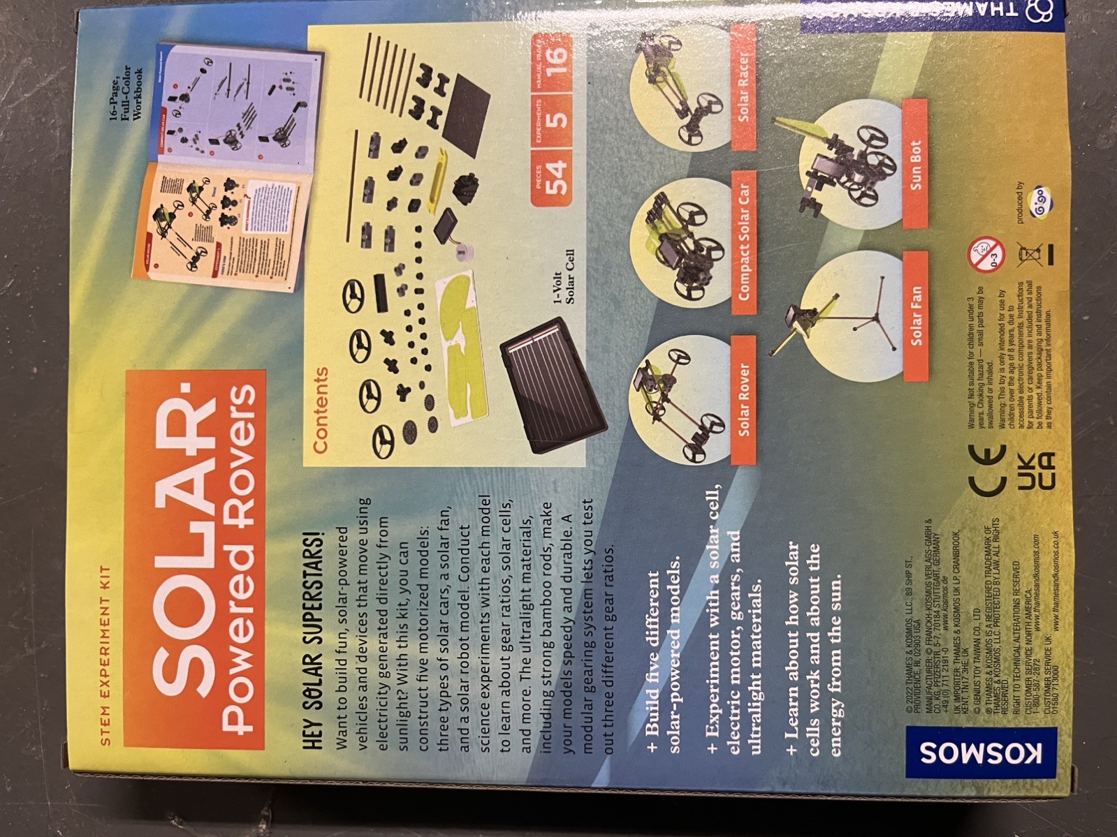 Solar Powered Rovers Thames & Kosmos 550030 STEM Experiment 5 in 1 Kit Vehicles
