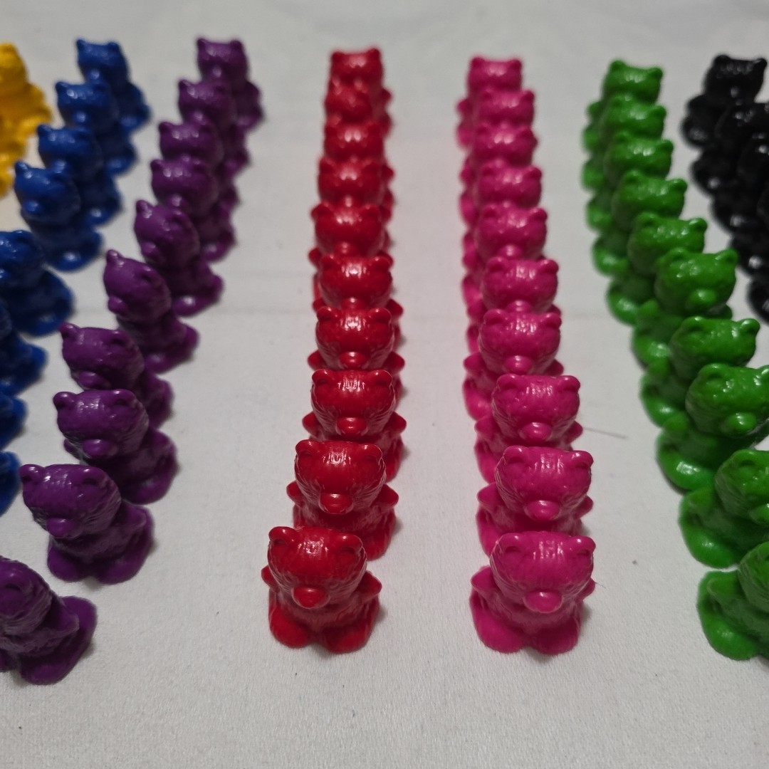 Educational Counting/Colors TEDDY BEAR Plastic Pieces…Primary colors 100 Count