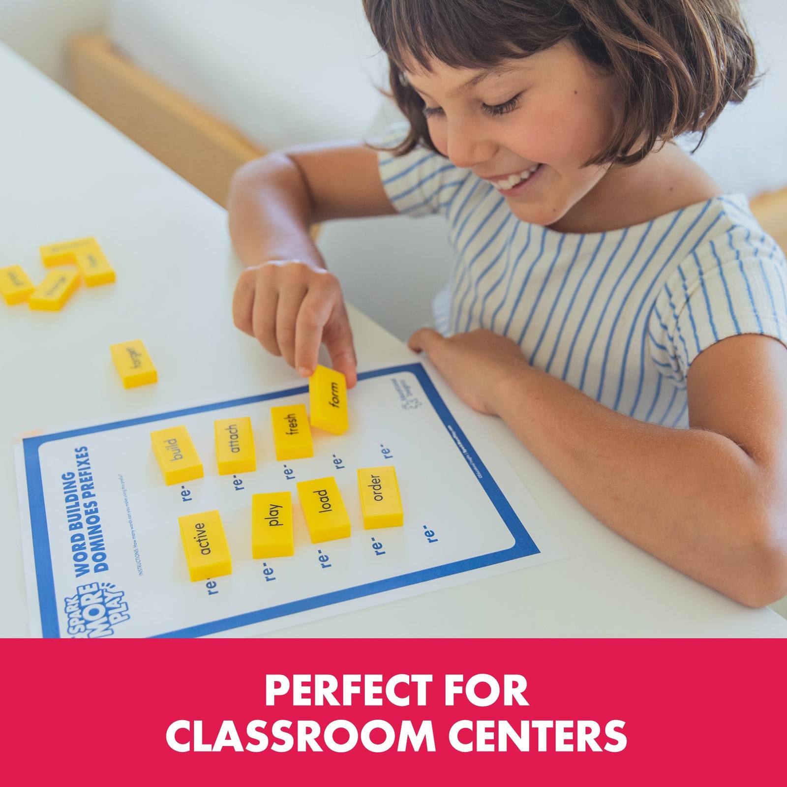 Educational Insights Word Building Dominoes – 5 x 8 x 4 inches, Multicolor