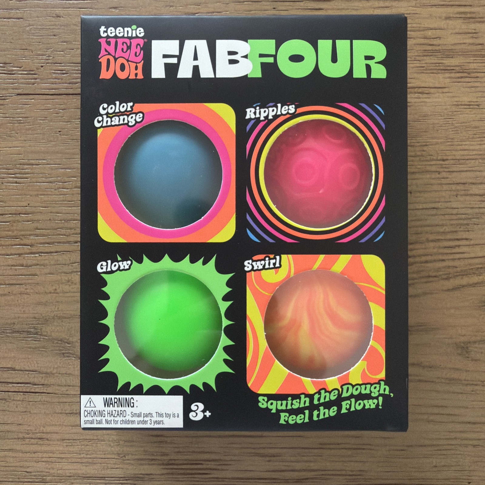 Needoh Teenie Fab Four 4-Pack Nee Doh Set of 4 SAME DAY SHIP NEW SEALED