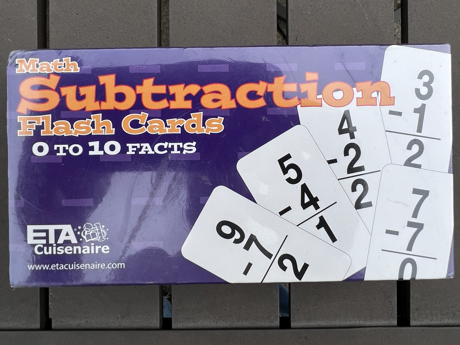 ETA Cuisenaire Math Subtraction Flash Cards NEW