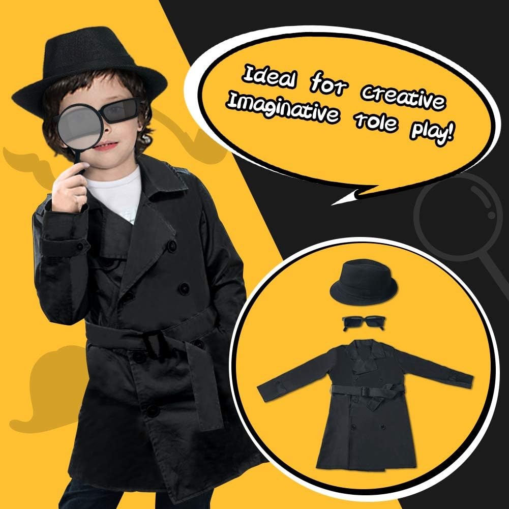 Spy Kit for Kids Detective Outfit Fingerprint Toys Gifts for 5 6 7 8 9 10 11 Yea