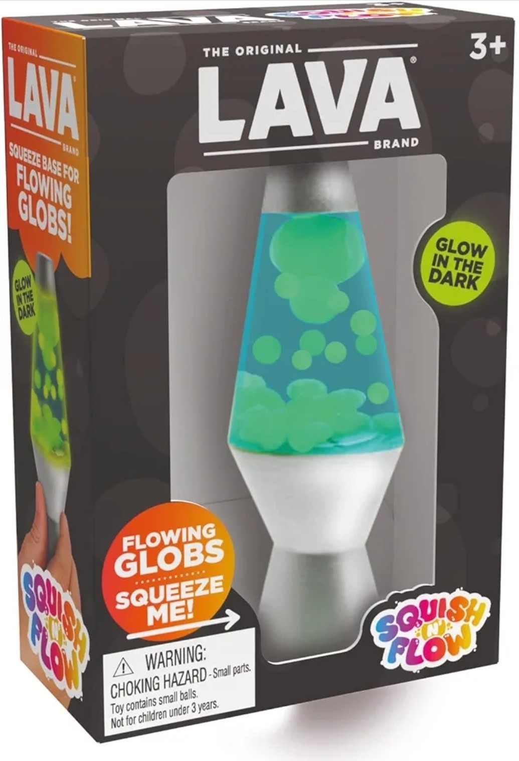 New SEALED Authentic Schylling Needoh Lava Lamp Squish N Flow Toy GREEN & BLUE