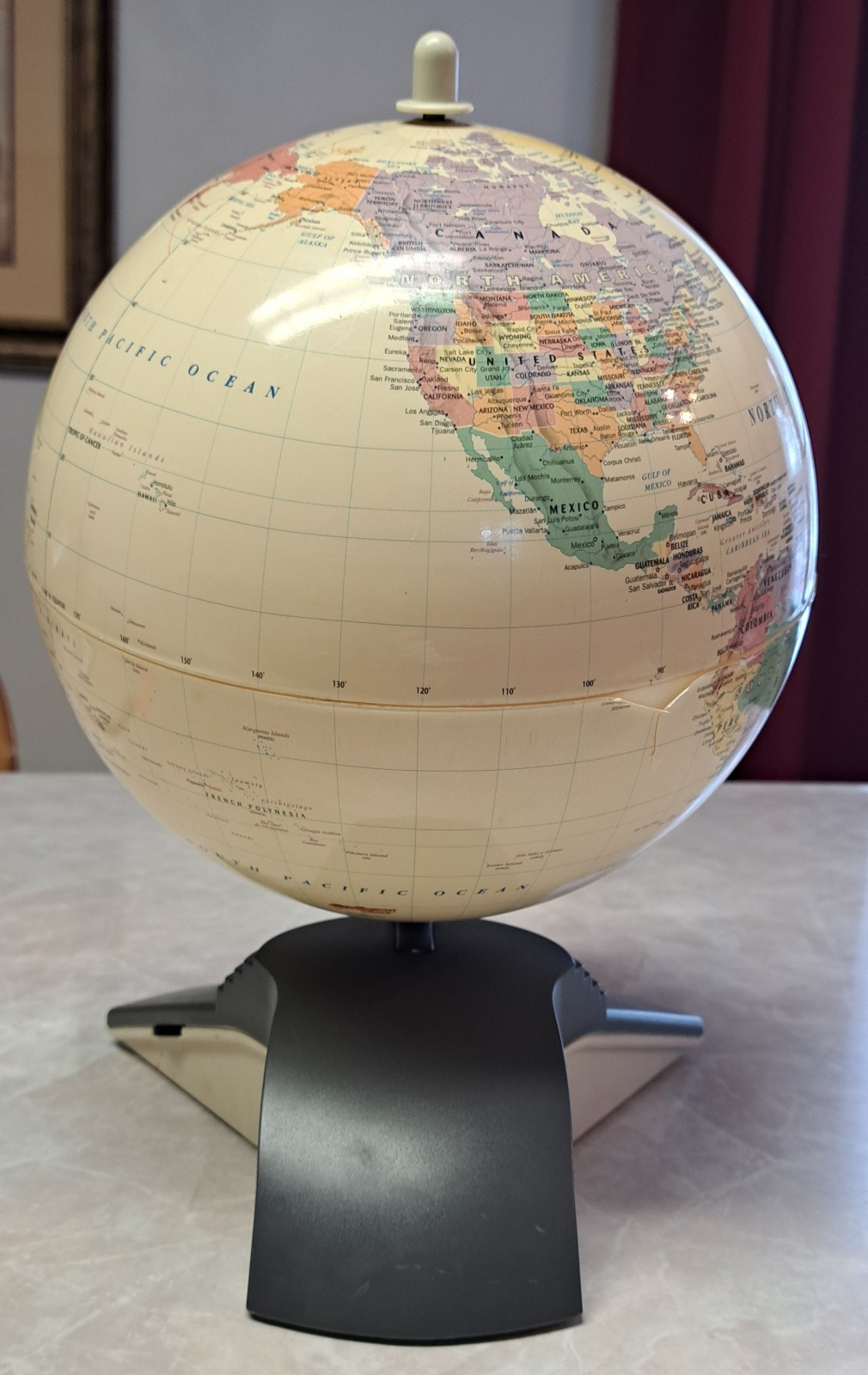 Vtg 1990s GeoSafari World Talking Globe 6498 Interactive STEM Geography Game