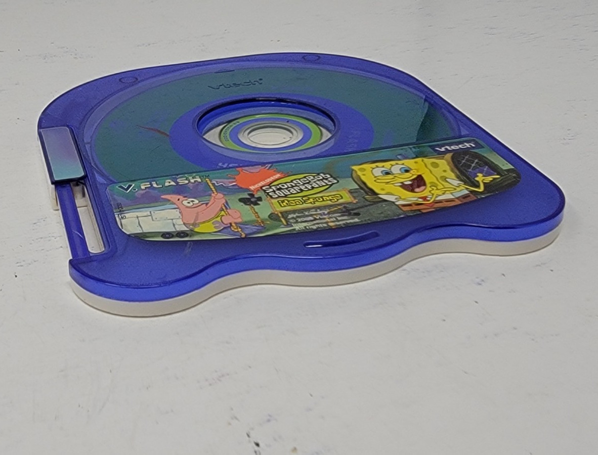 VTech V.Flash Lot of 2 Games Sponge Bob Squarepants & The Incredibles (Untested)