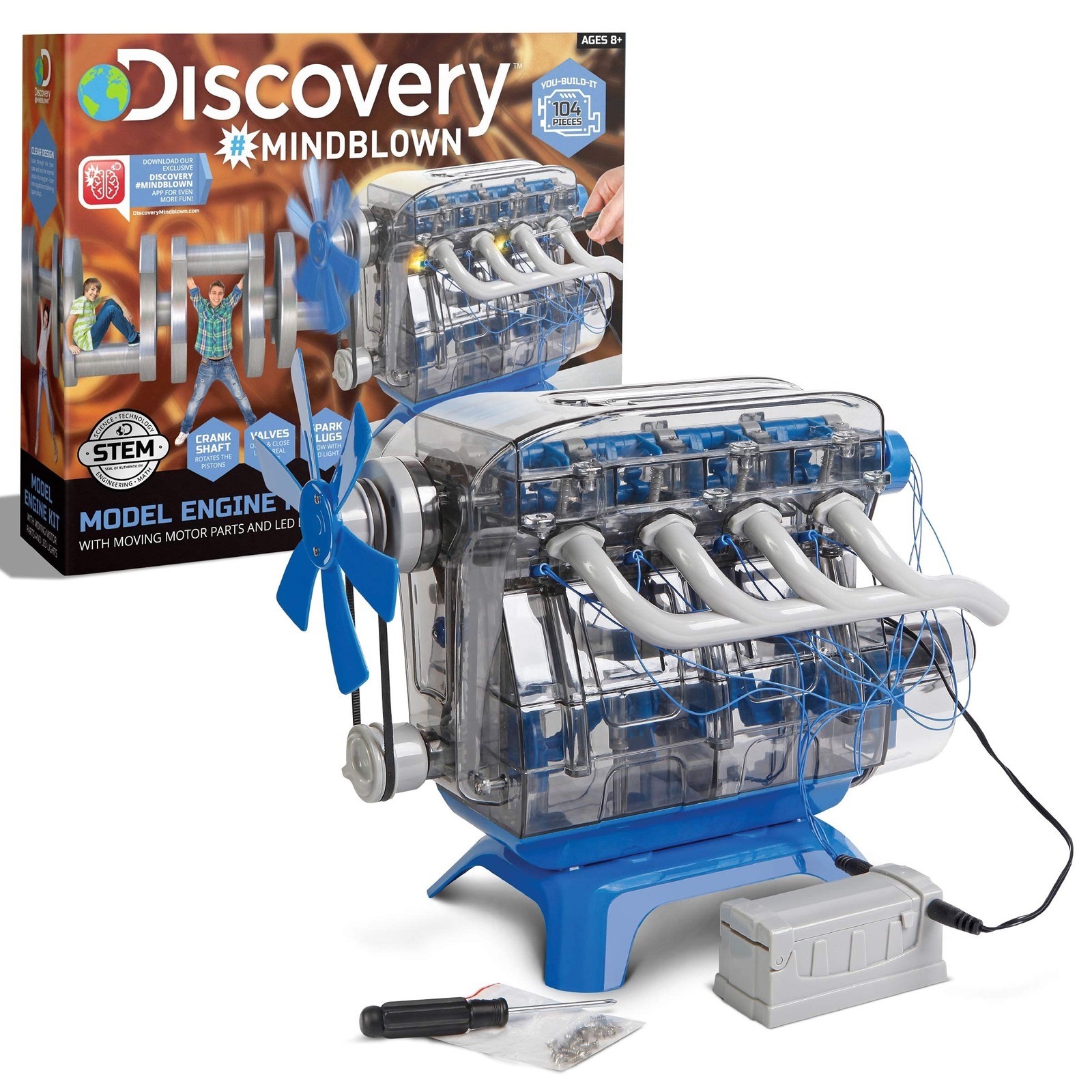 NEW Discovery MINDBLOWN Model Engine Building Kit for kids – perfect STEM gift!