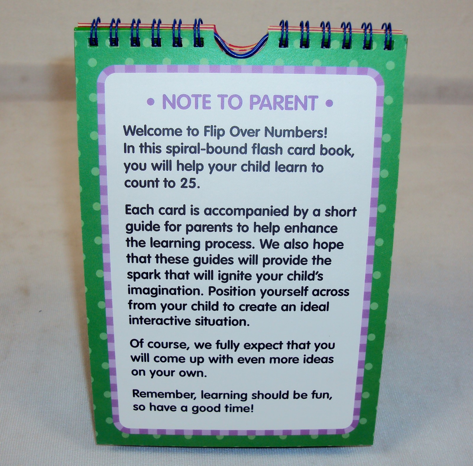Flip Over Learning NUMBERS ~ Active Minds Flash Card Book For Parents & Children
