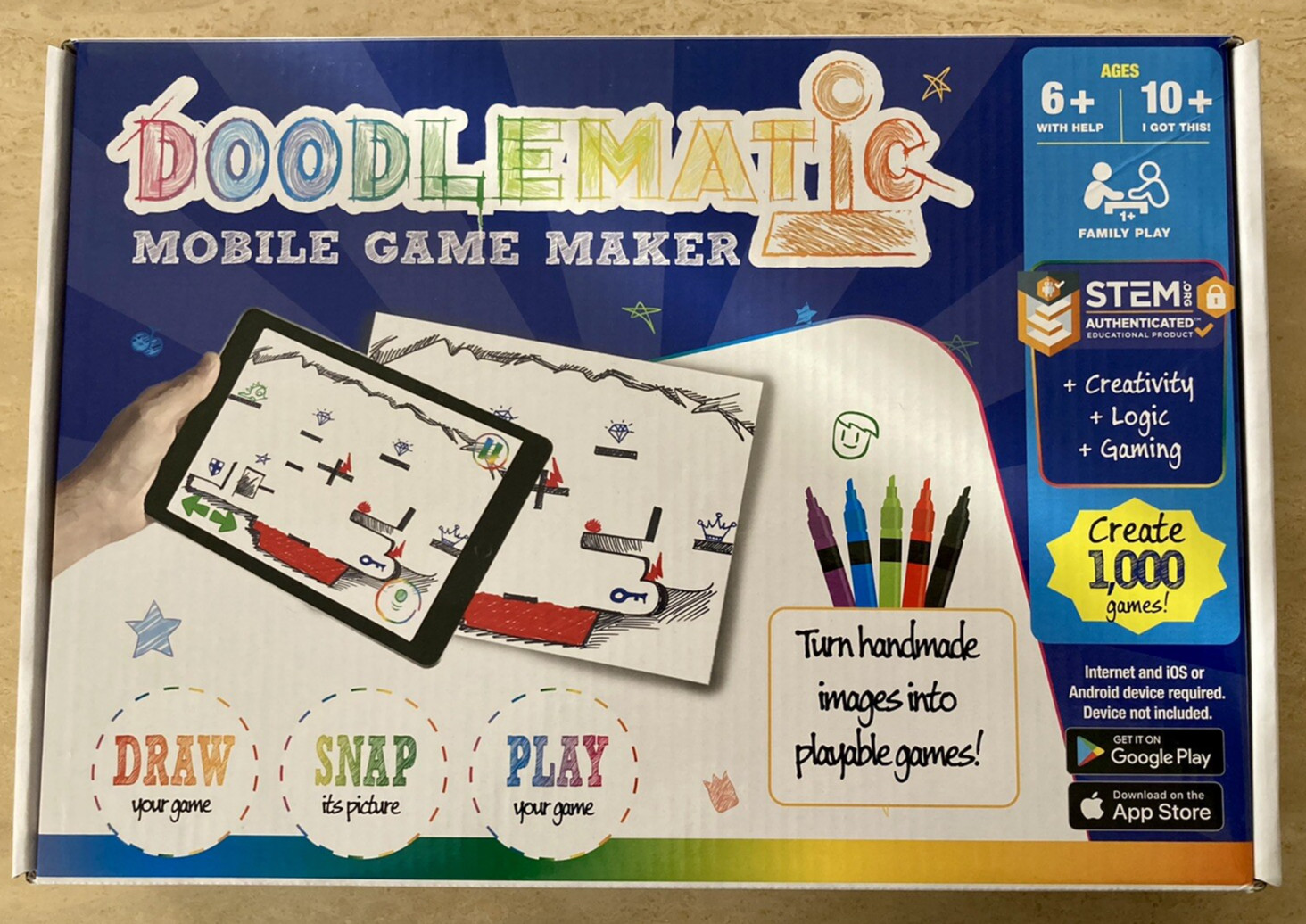 Doodlematic Mobile Game Maker STEM Toy Award Winning New Sealed