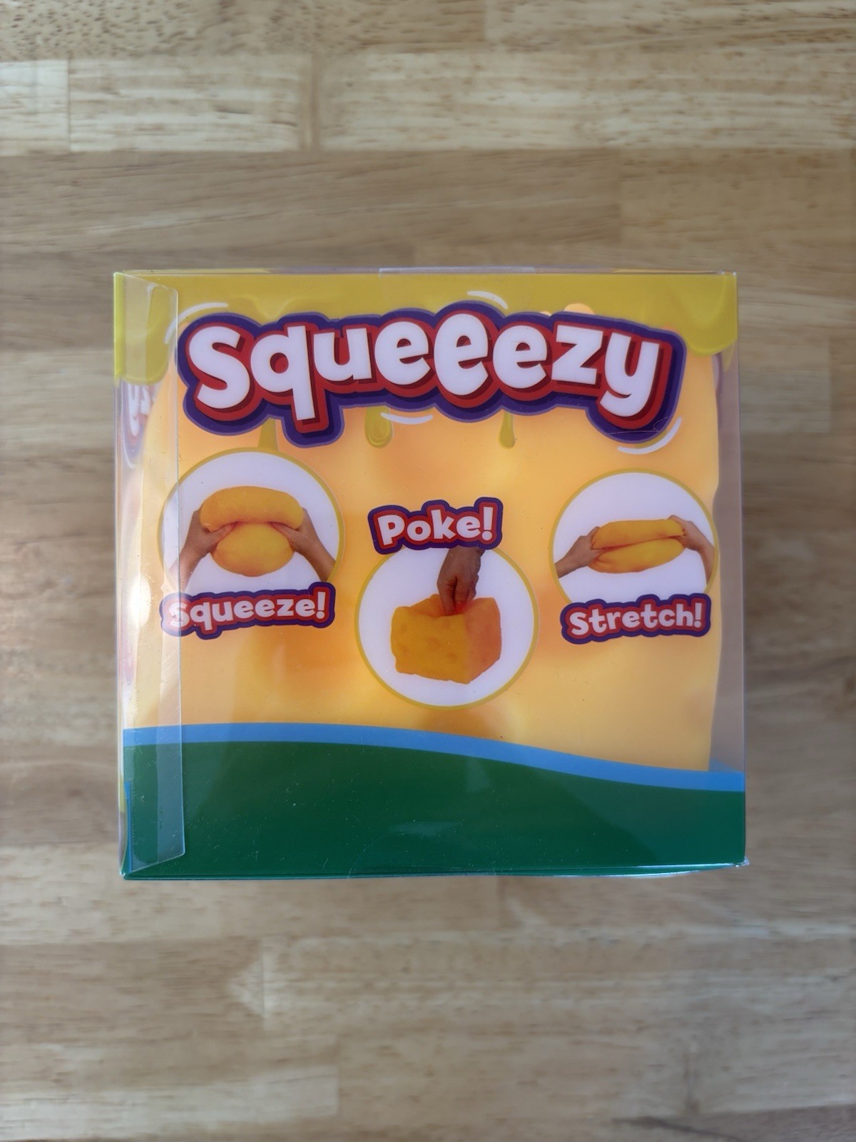 Sunny Days Jumbo Squeezy Cheese Yellow Squishy Toy Stress Relief Fun NEW🧀