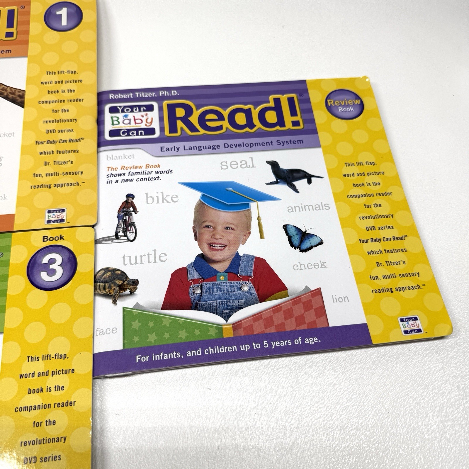 Your Baby Can Read Books Set 1-3 Lift A Flap Book Early Language Development