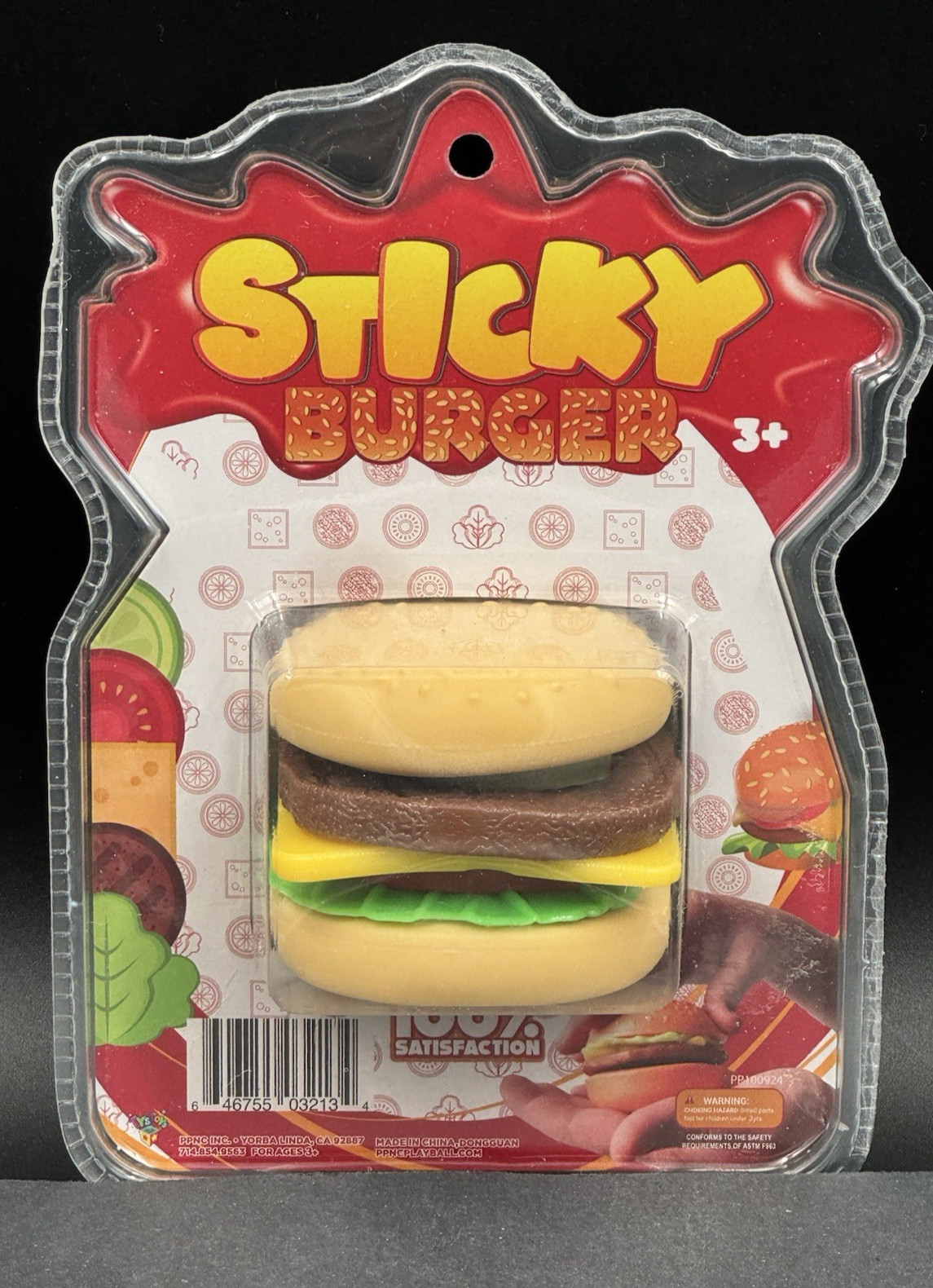 STICKY BURGER Sensory Fidget Toy 100% Real Peel make it your way by PPNC New