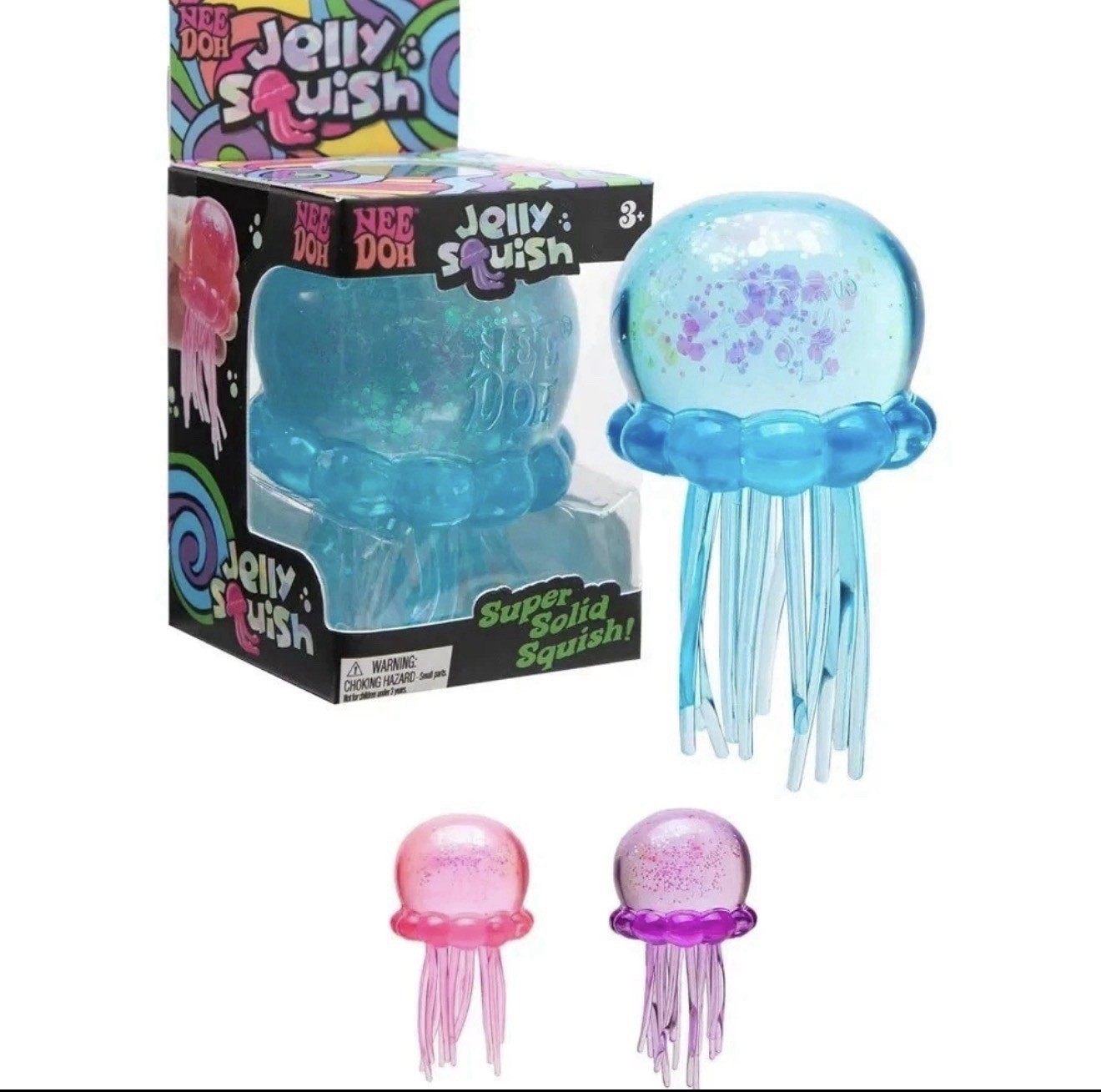 NeeDoh Jelly Squish Stress Toy Jellyfish Fidget Sensory AUTHENTIC