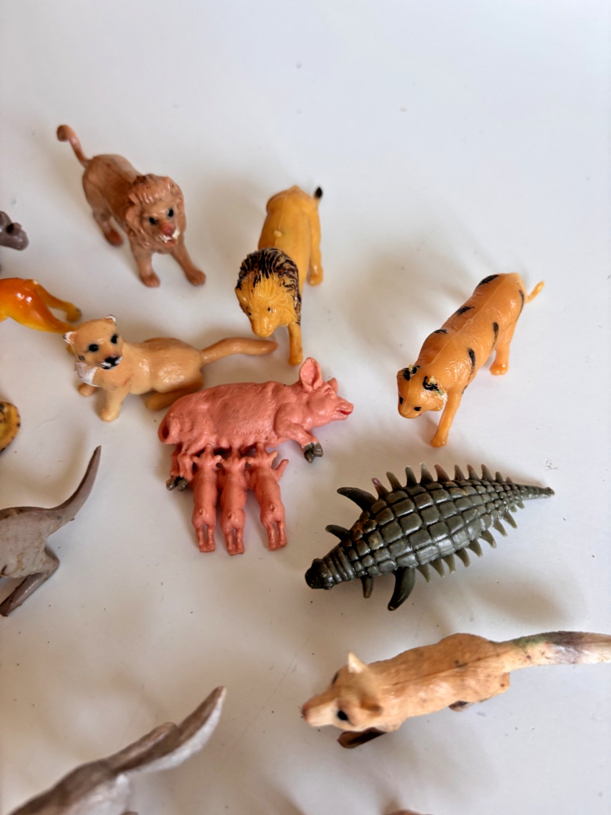 Lot of Vintage Small Plastic Toy Animals Farm Zoo Wild