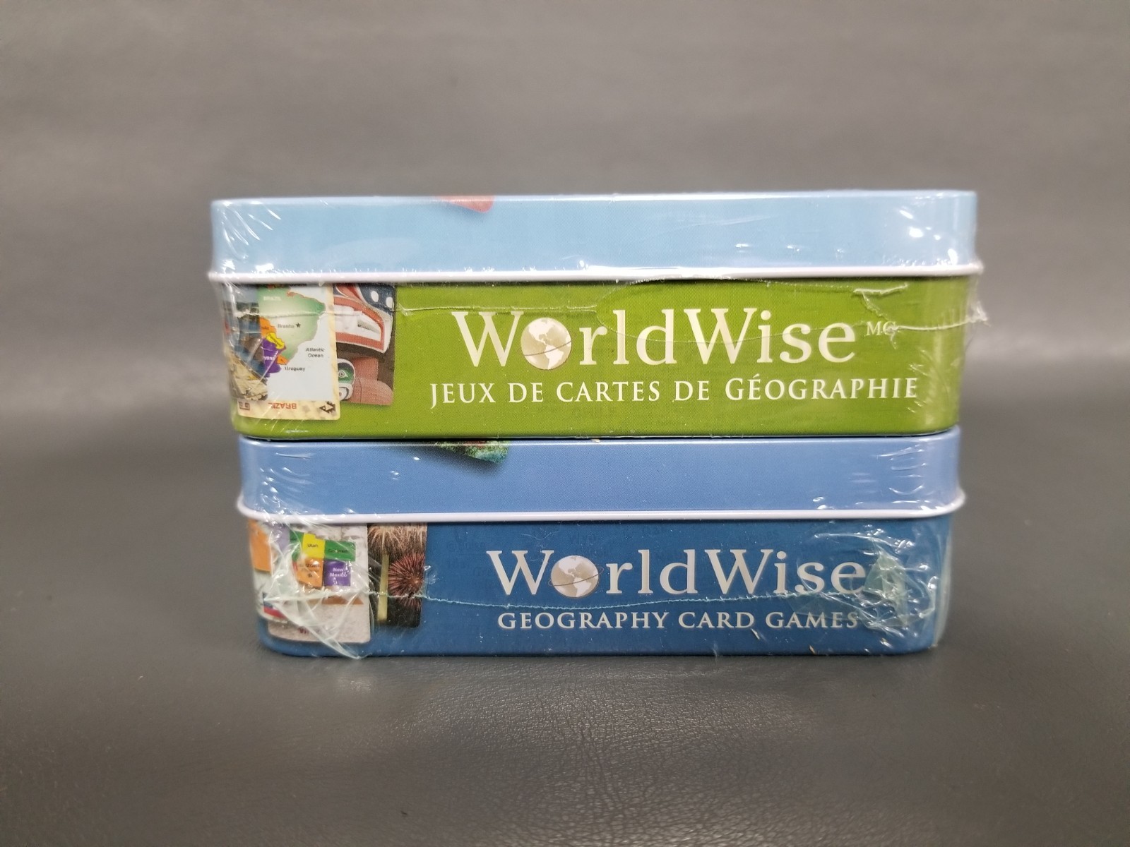 2 New / Sealed World Wise Geography Card Games Americas + USA Home School