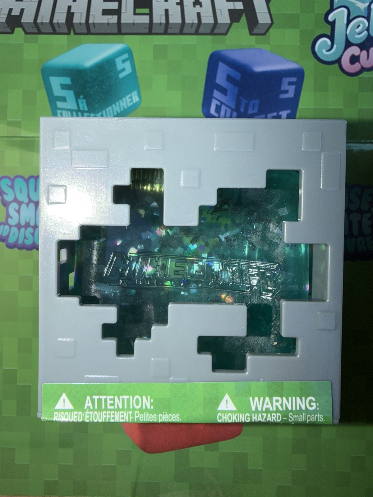 ⛏️ Minecraft Jelly Cube RARE Viral Squishy CONTAINS 1/48 Real GOLD Plated Tool!