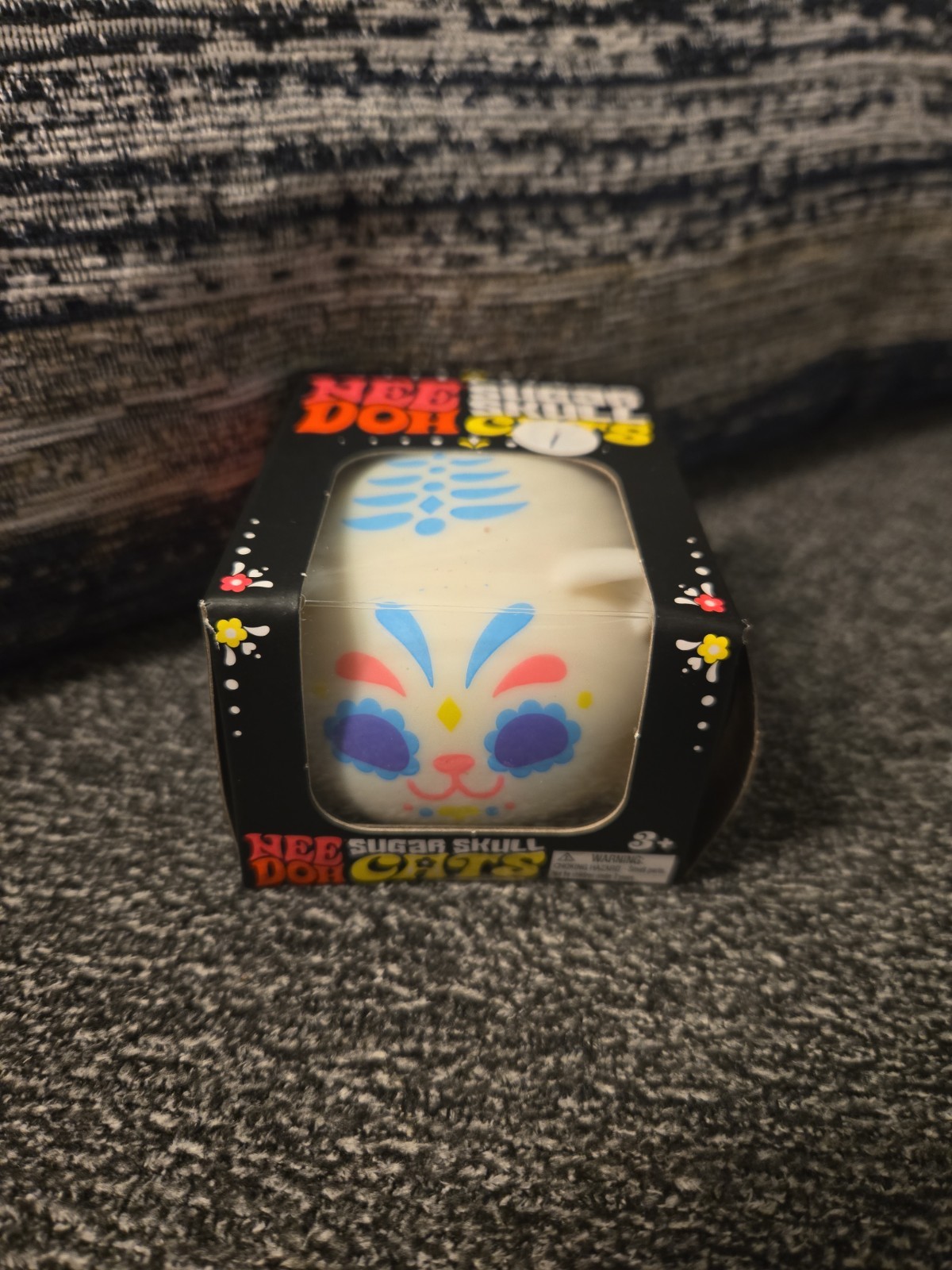 AUTHENTIC Needoh Sugar Skull Cat blue and pink BNIB