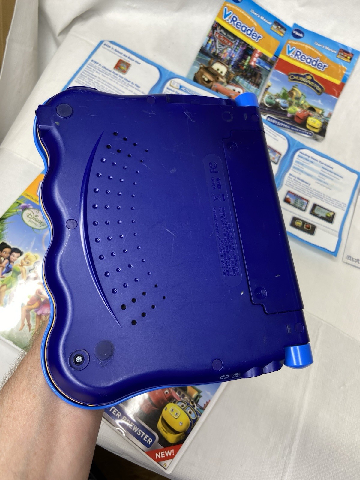 Vtech V.Reader Interactive Learning E-reading System Bundle 3 Games Working Pen