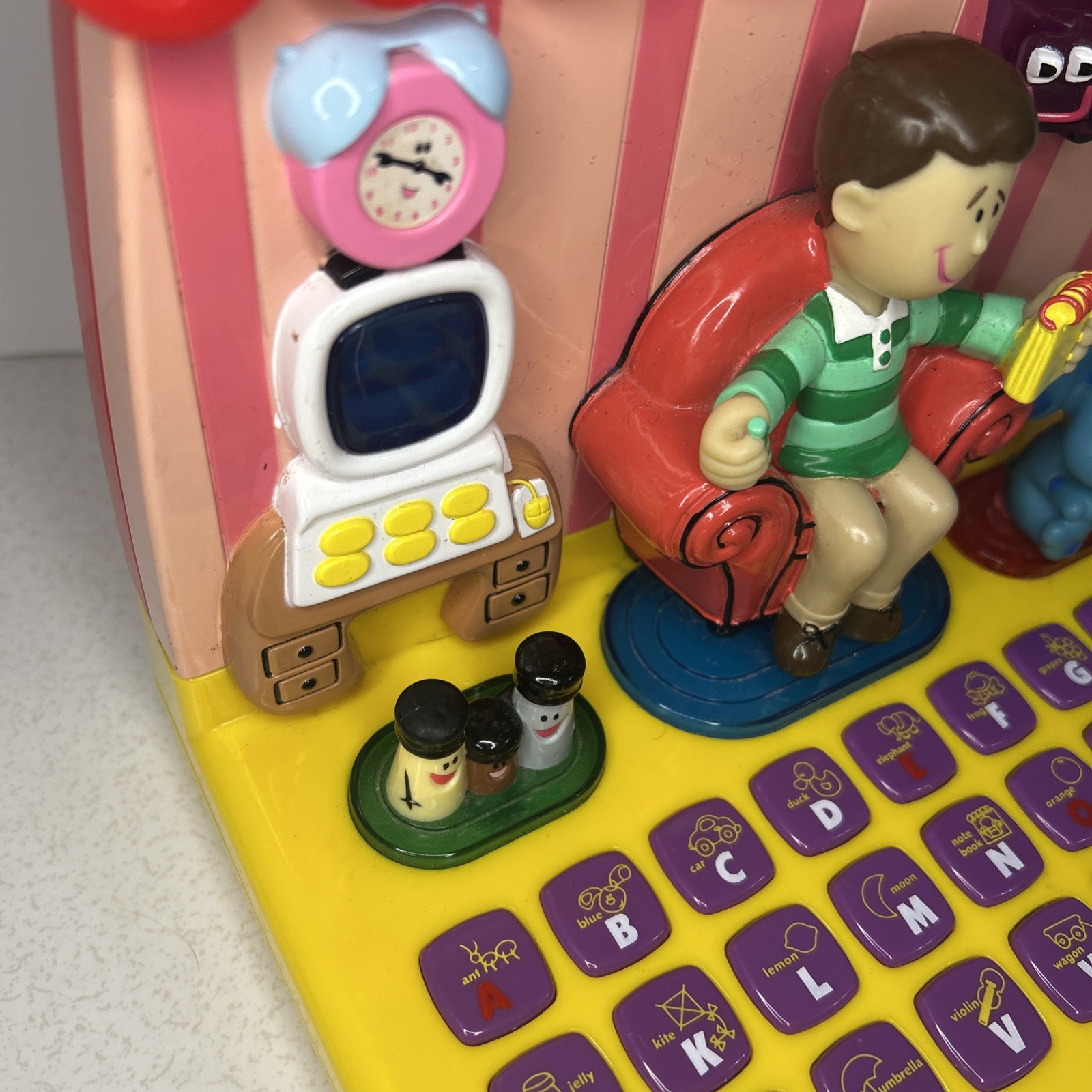 Vintage Blues Clues Steve ABC Learning house Keyboard For Parts And Repair