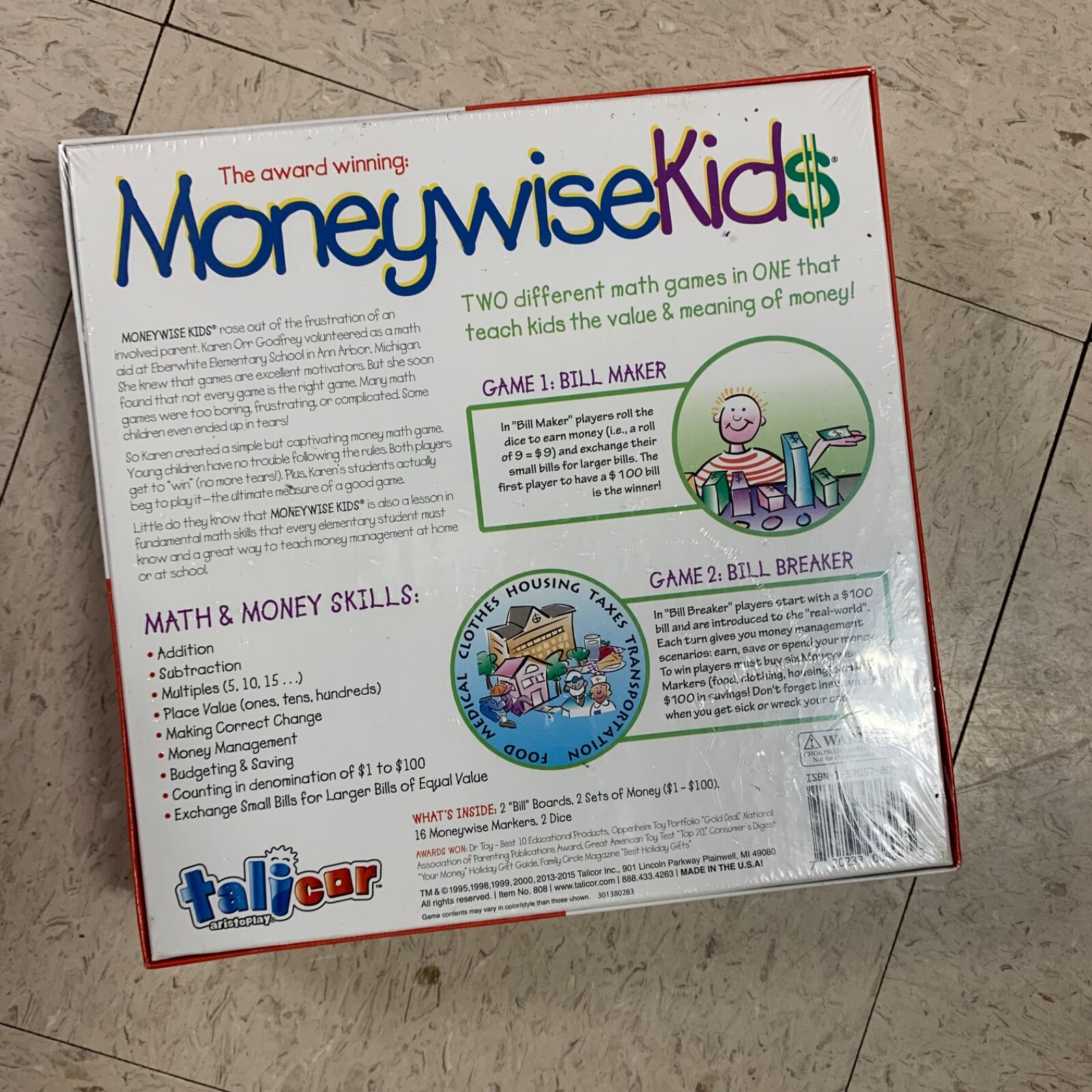 ARISTOPLAY Moneywise Kids Math Game Homeschool Ages 7 and up, 2 players Talicar