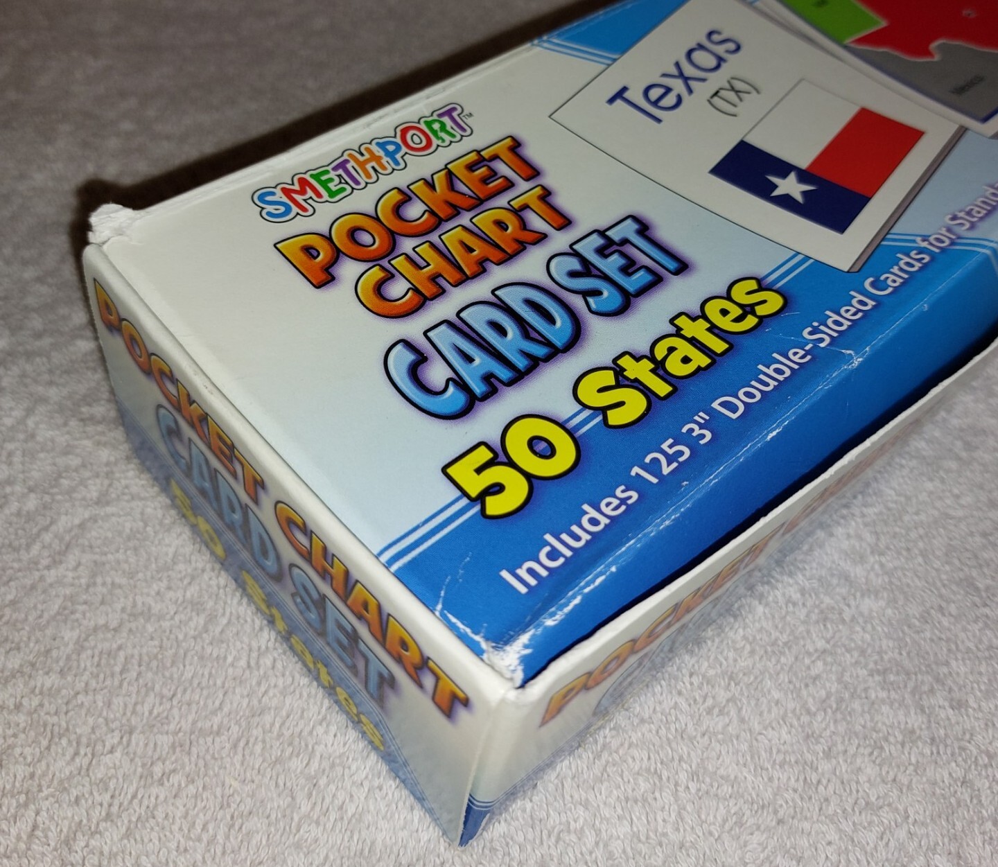 Smethport Pocket Chart Card Set 50 STATES Ages 6+ 125 Double-Sided Color Cards