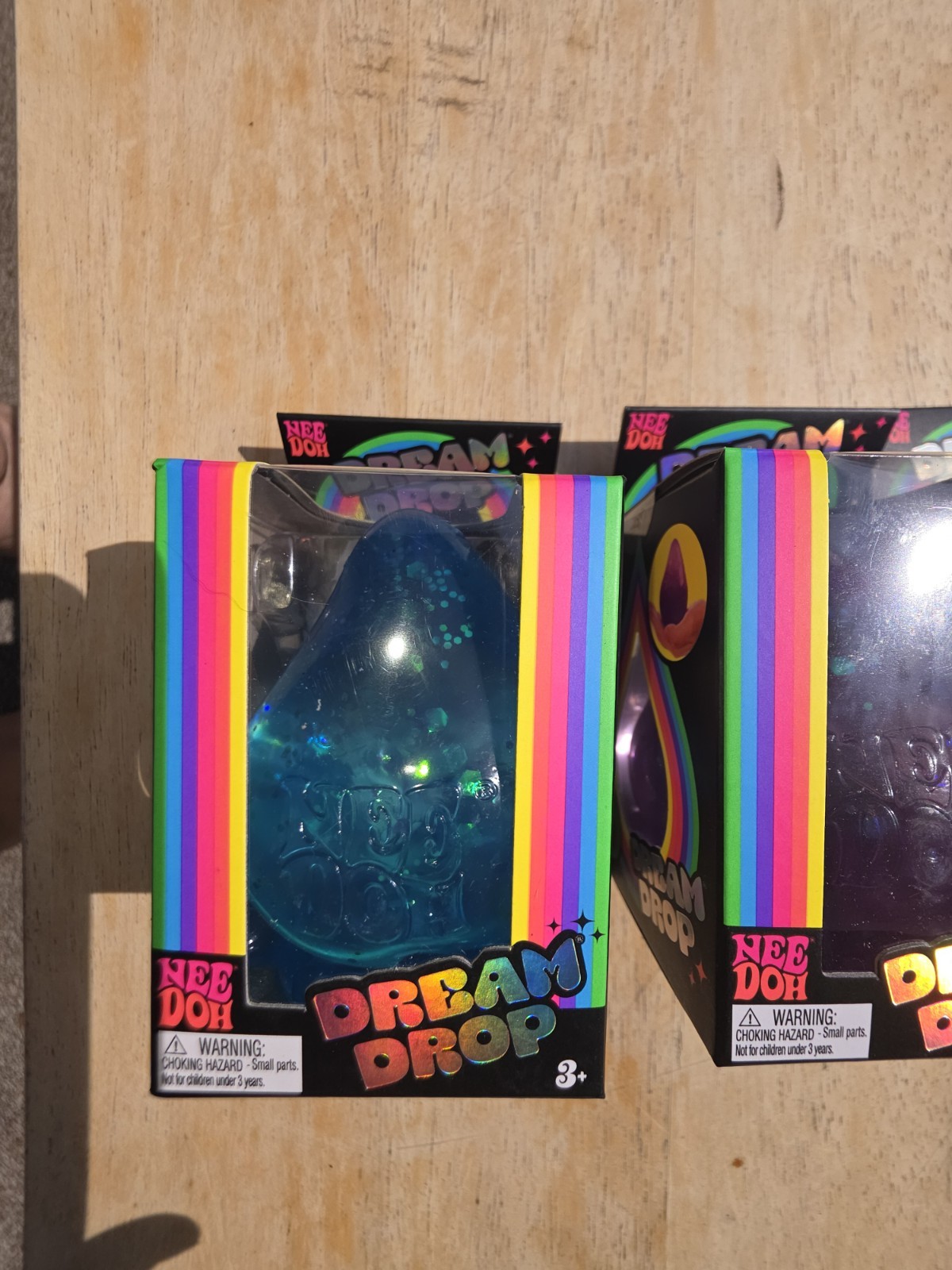 ​NeeDoh Dream Drop Lot of 3 Schylling Sensory Fidget Squish Toy Blue & Purple…