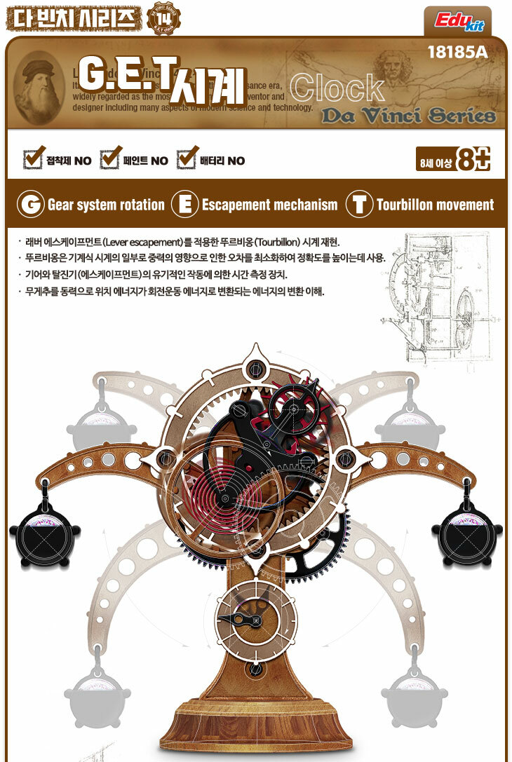 Da Vinci Machines Series G.E.T Clock #18185A ACADEMY HOBBY MODEL KITS