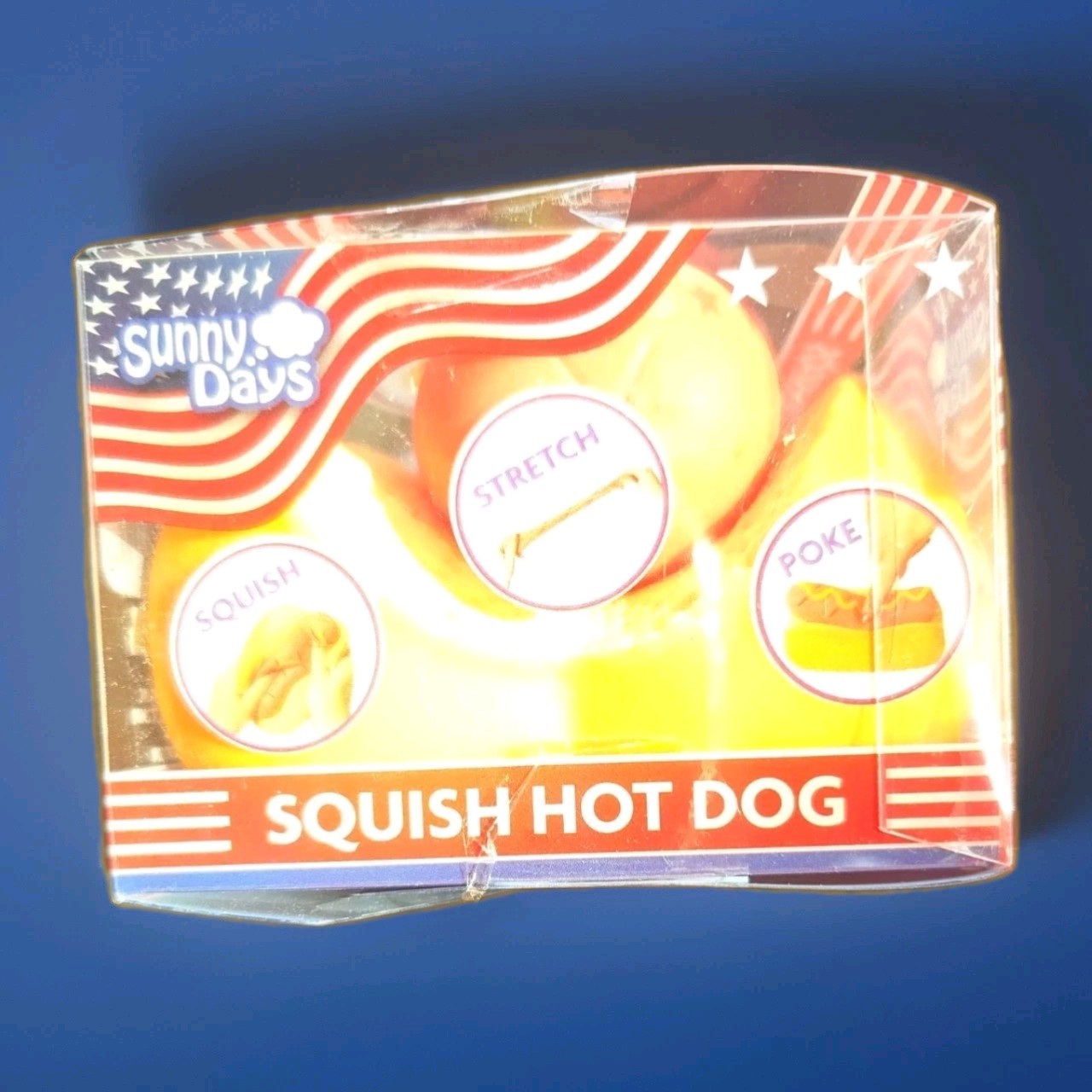 TOYMENDOUS SUNNY DAYS SQUISH HOT DOG Viral Summer Squishy Toy 2026 4th Of July