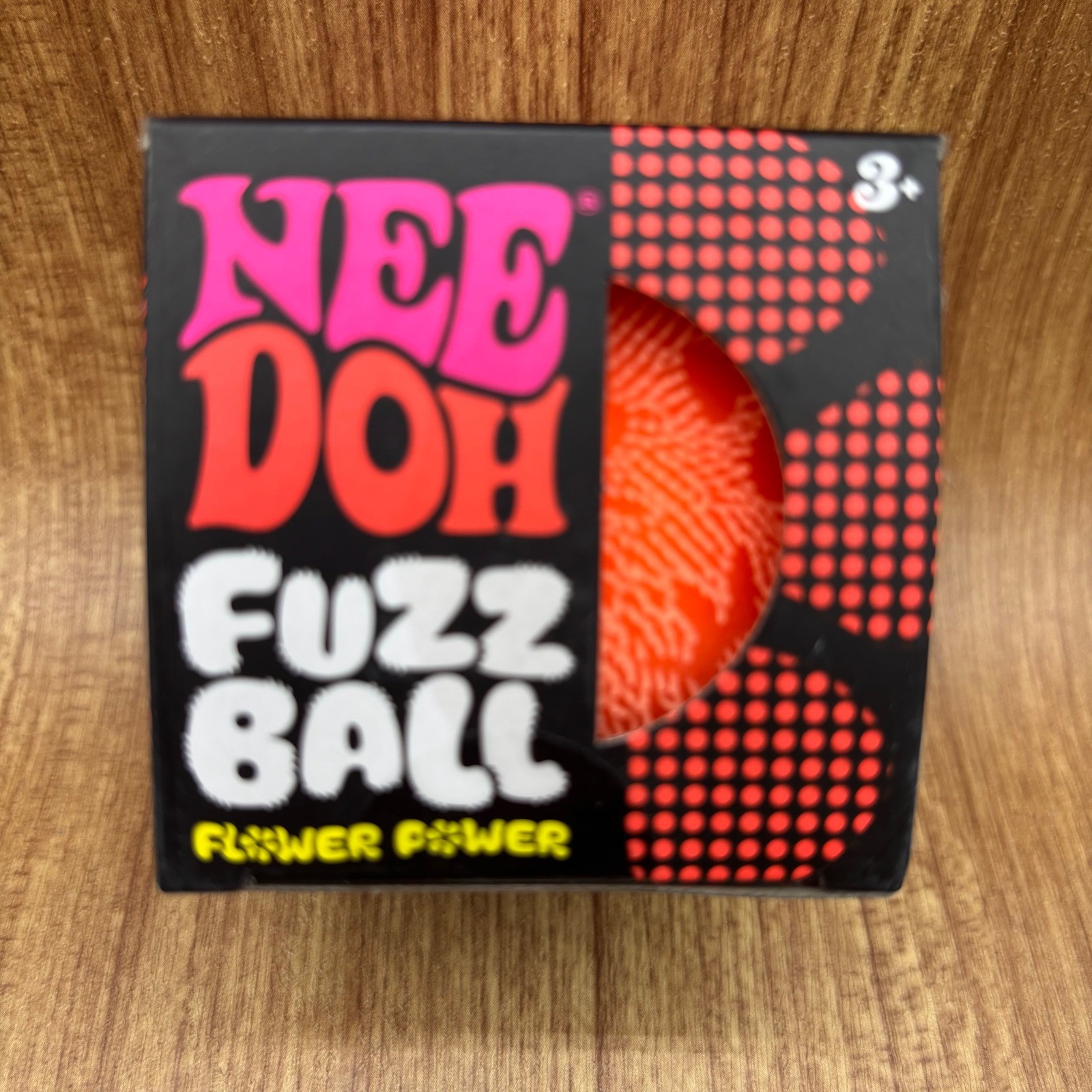 NeeDoh Fuzz Ball Flower Power Kids Unisex OS Orange Velvet Squeeze Sensory NEW