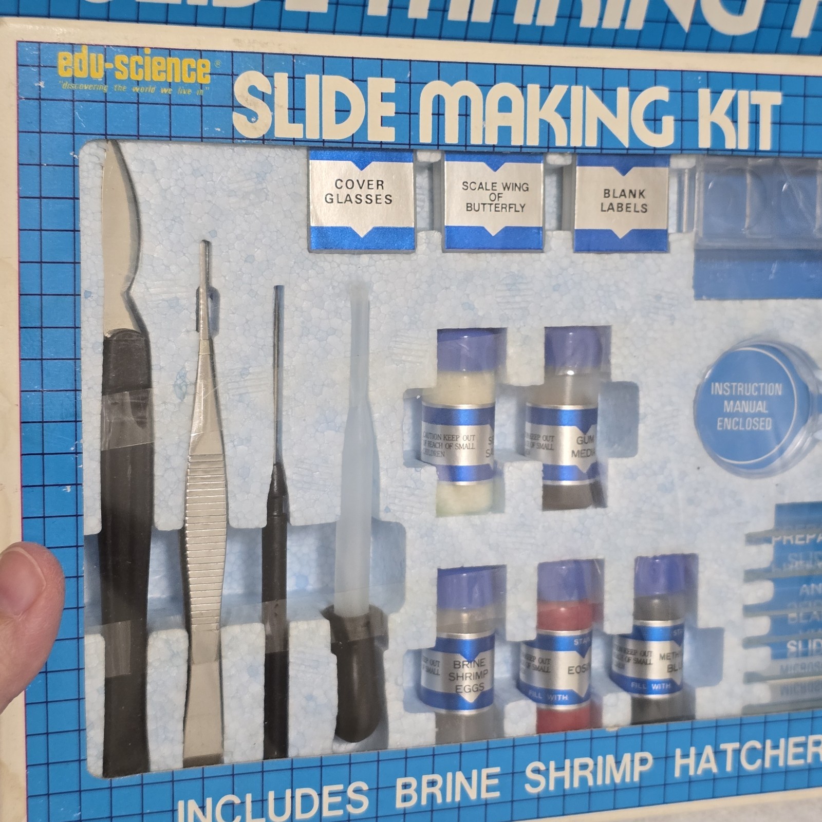 VTG 1987 Edu Science Slide Making Kit 34 Pc. Toys R US