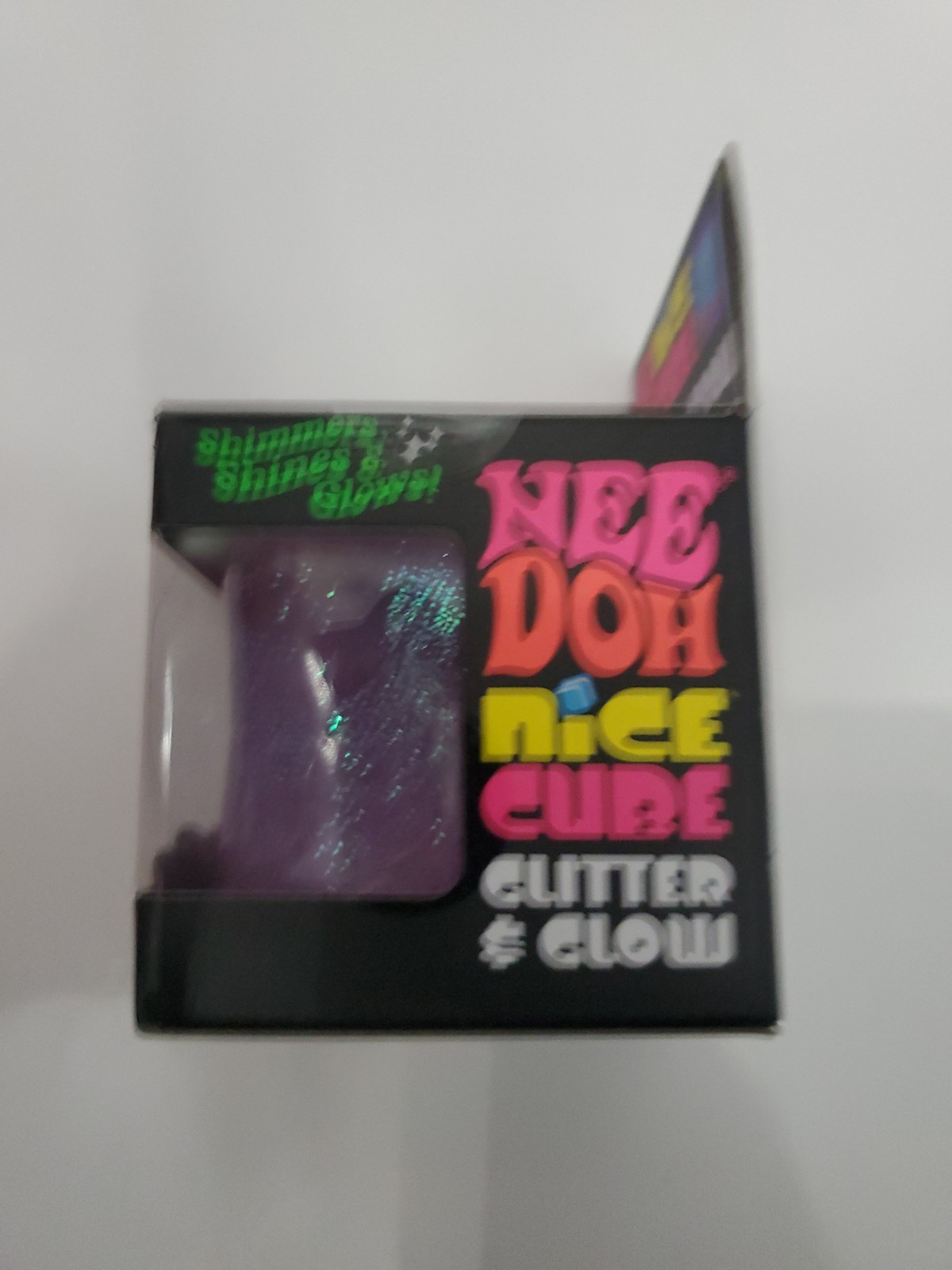 NeeDoh Nice Cube Purple Purple Glitter and Glow New In Box Great Gift