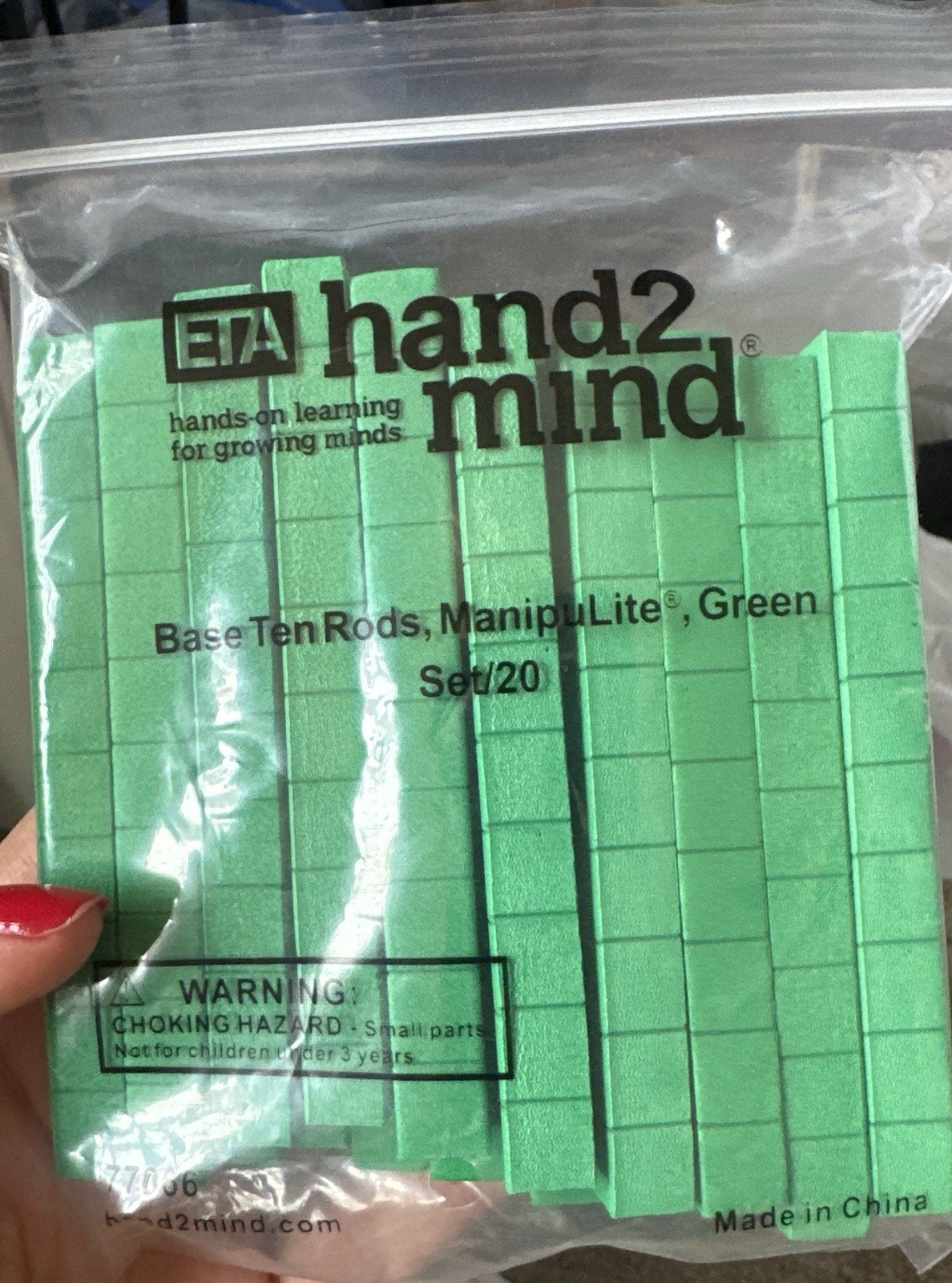 Hand2Mind Base Ten Blocks Complete Bundle Units Rods Flats Math Manipulatives