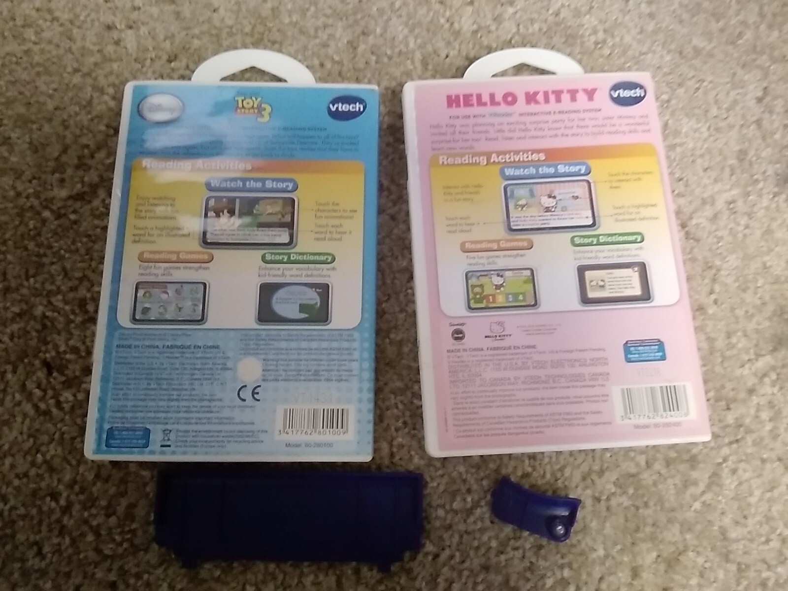 Lot VTech Blue V.Reader System Replacement Battery Cover Toy Story 3 Hello Kitty