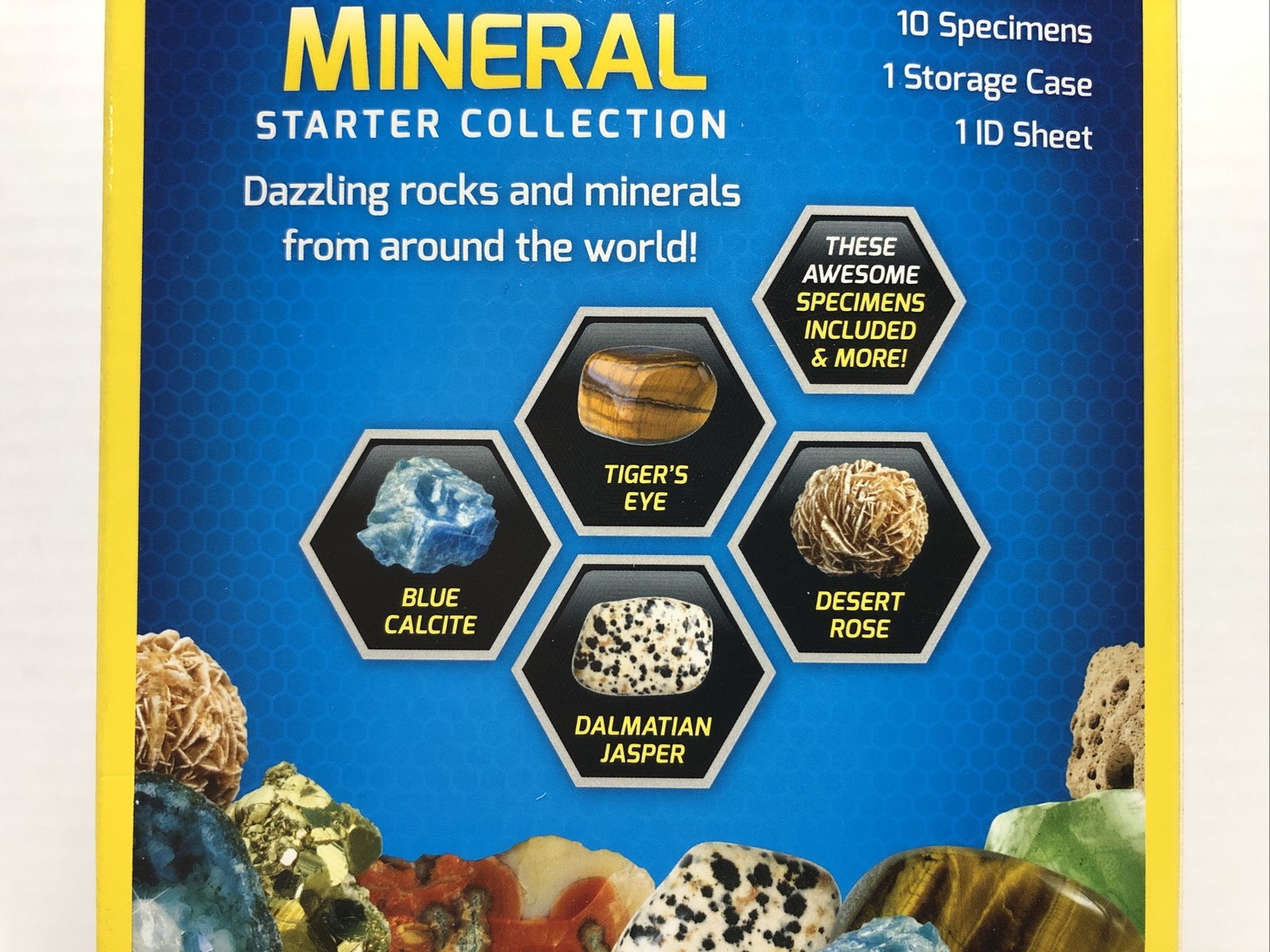 Rock and Mineral Starter Set 10 Specimens Case ID Sheet National Geographic