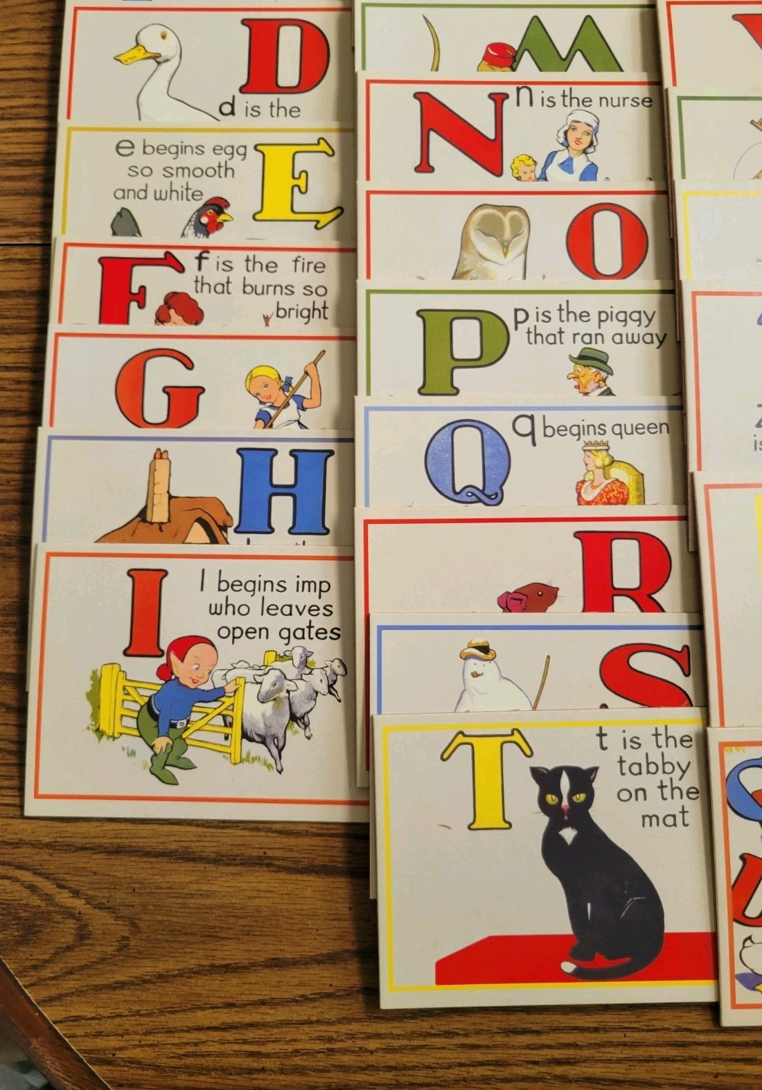 Vintage 2002 Cavallini & Co Italy 1930 Alphabet Flash Cards Reproduced 1930s